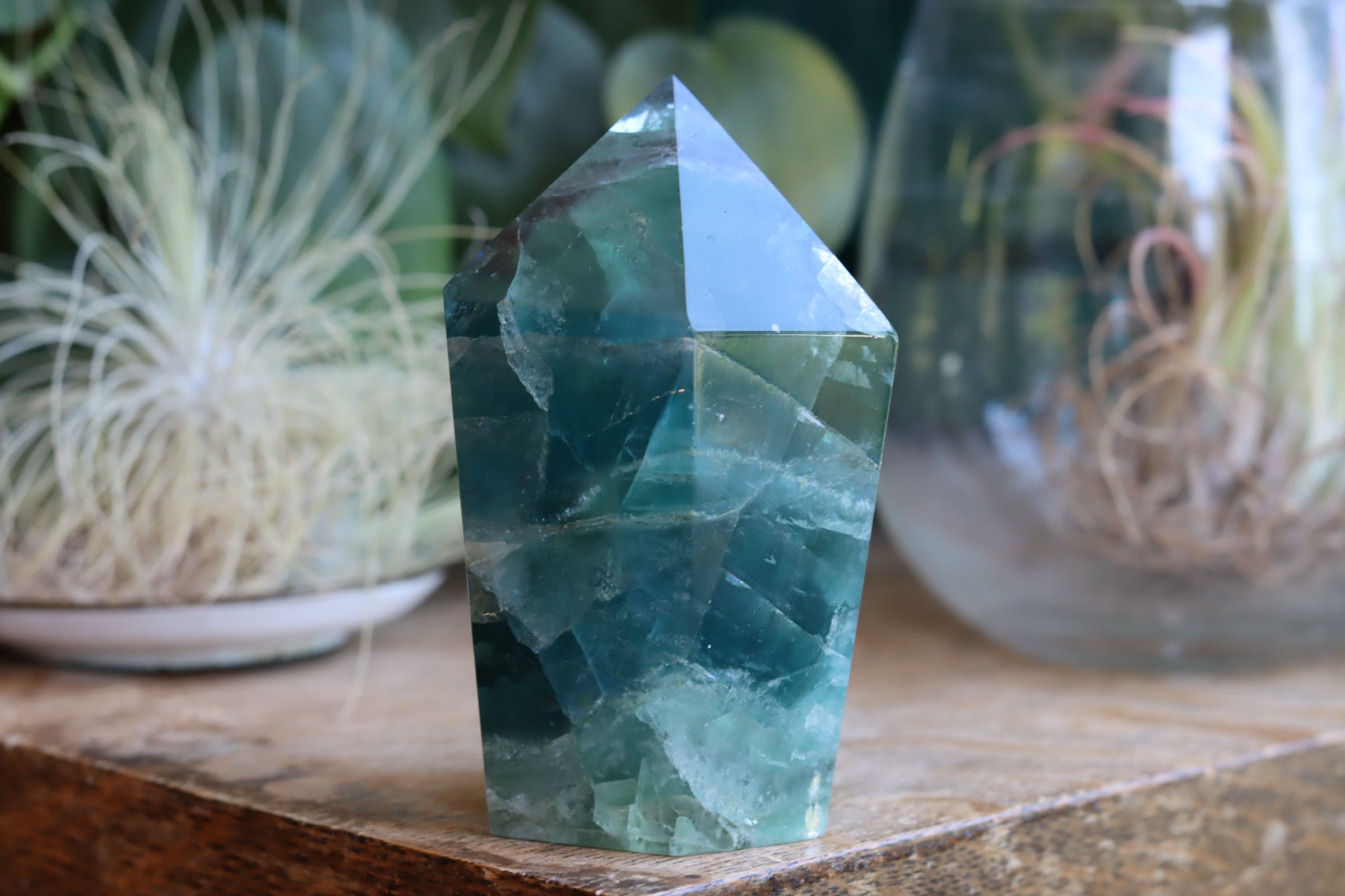 Chunky rainbow fluorite tower 24 new