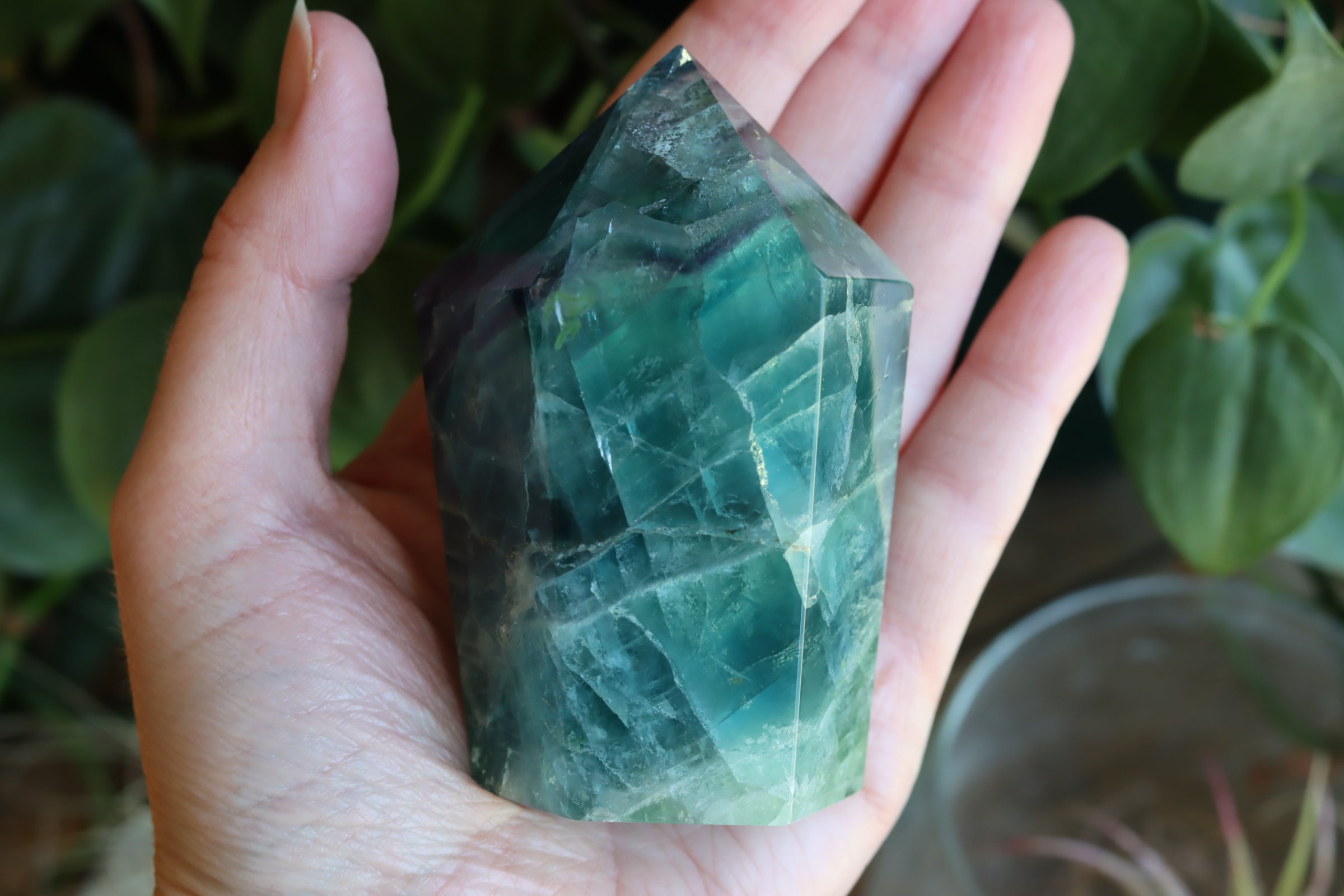 Chunky rainbow fluorite tower 24 new