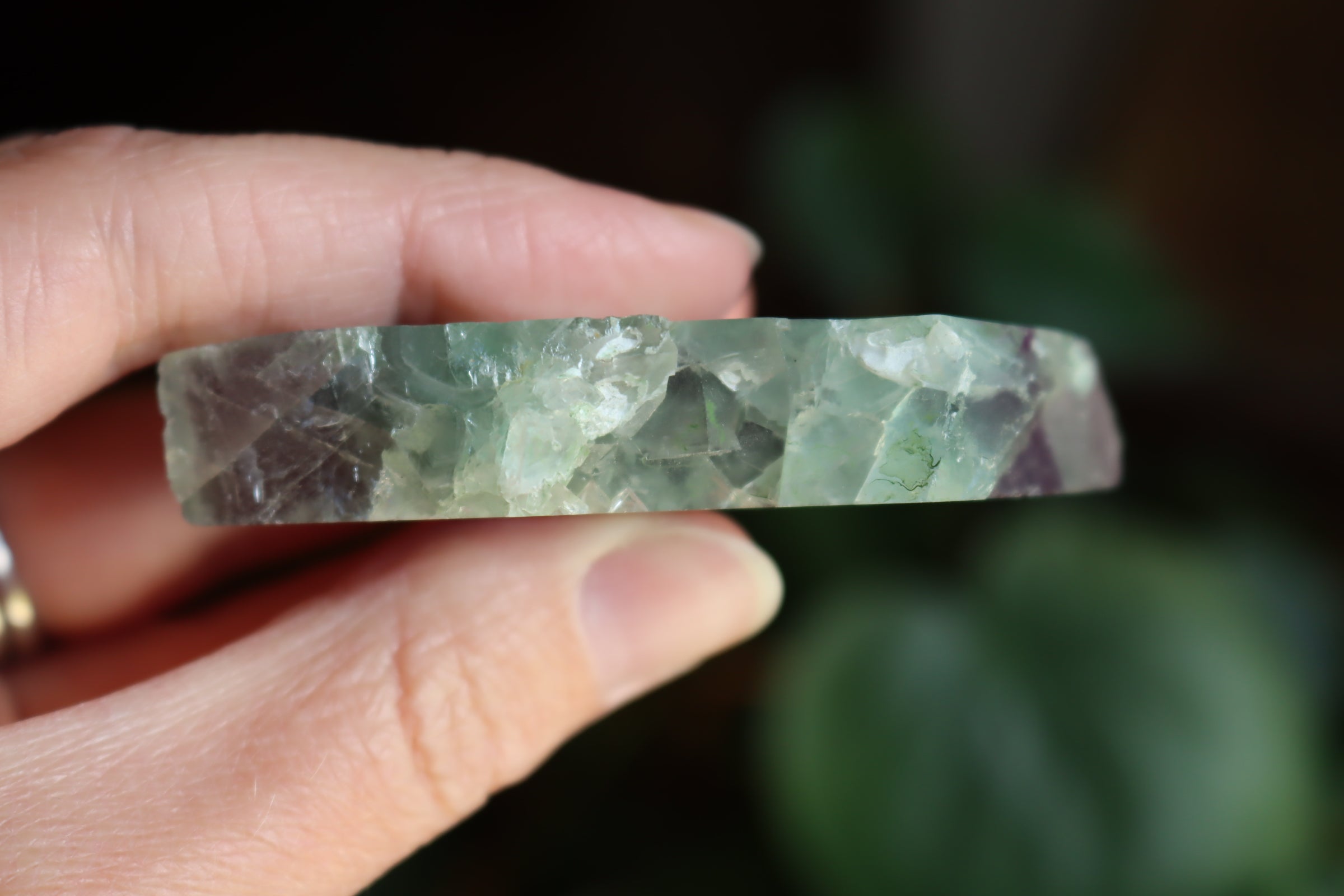 Semi polished rainbow fluorite 1 new