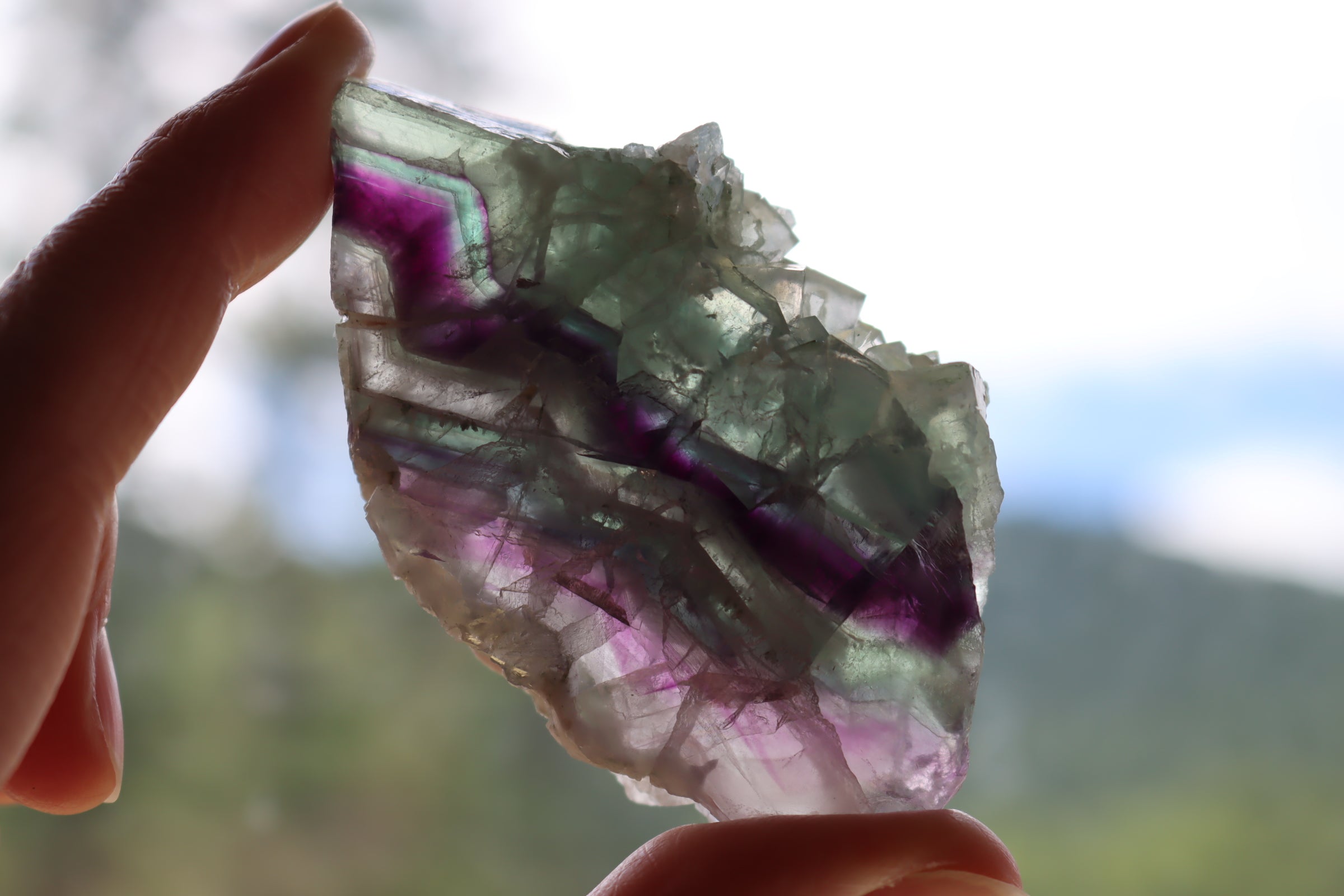 Semi polished rainbow fluorite 1 new