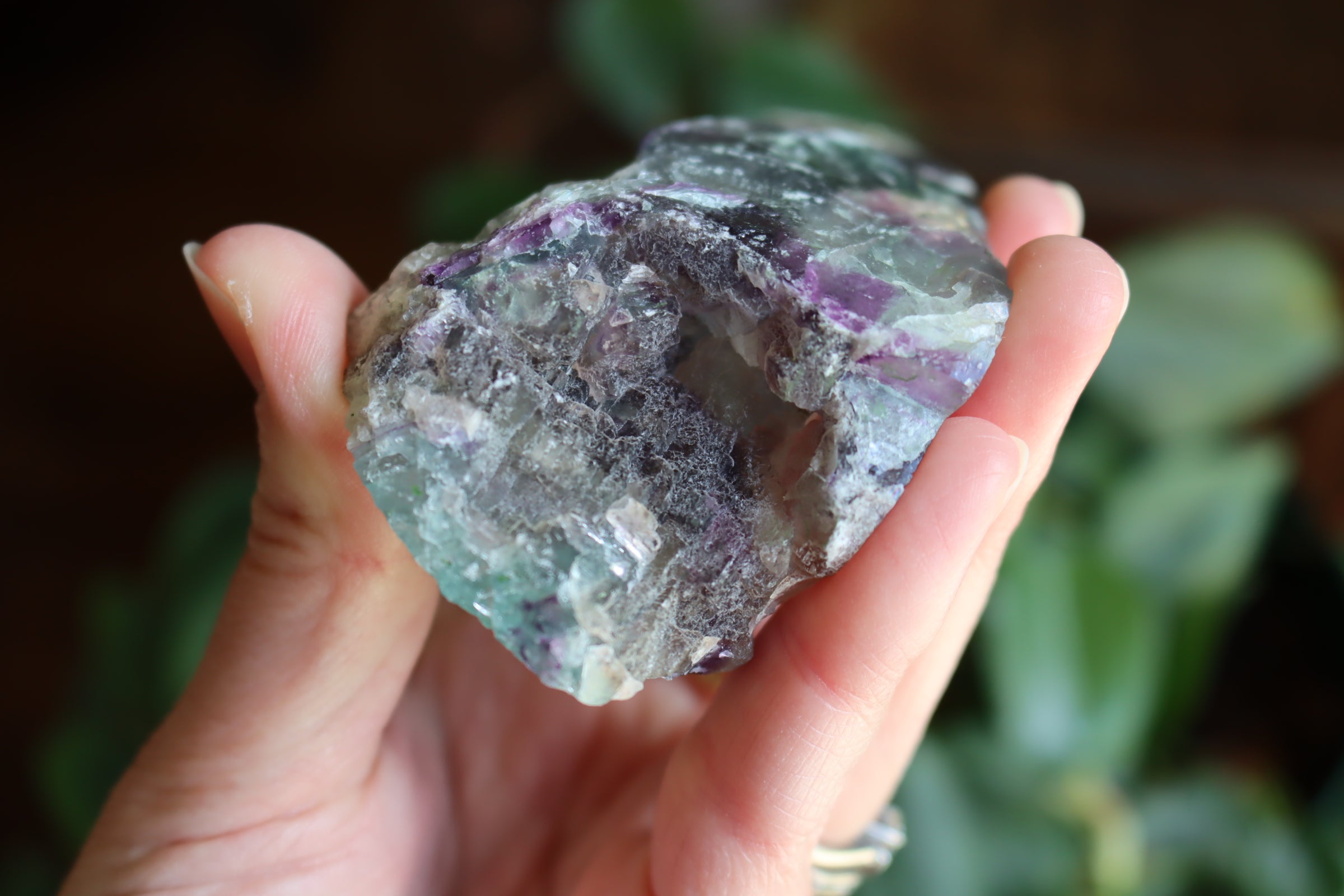 Semi polished rainbow fluorite 3 new