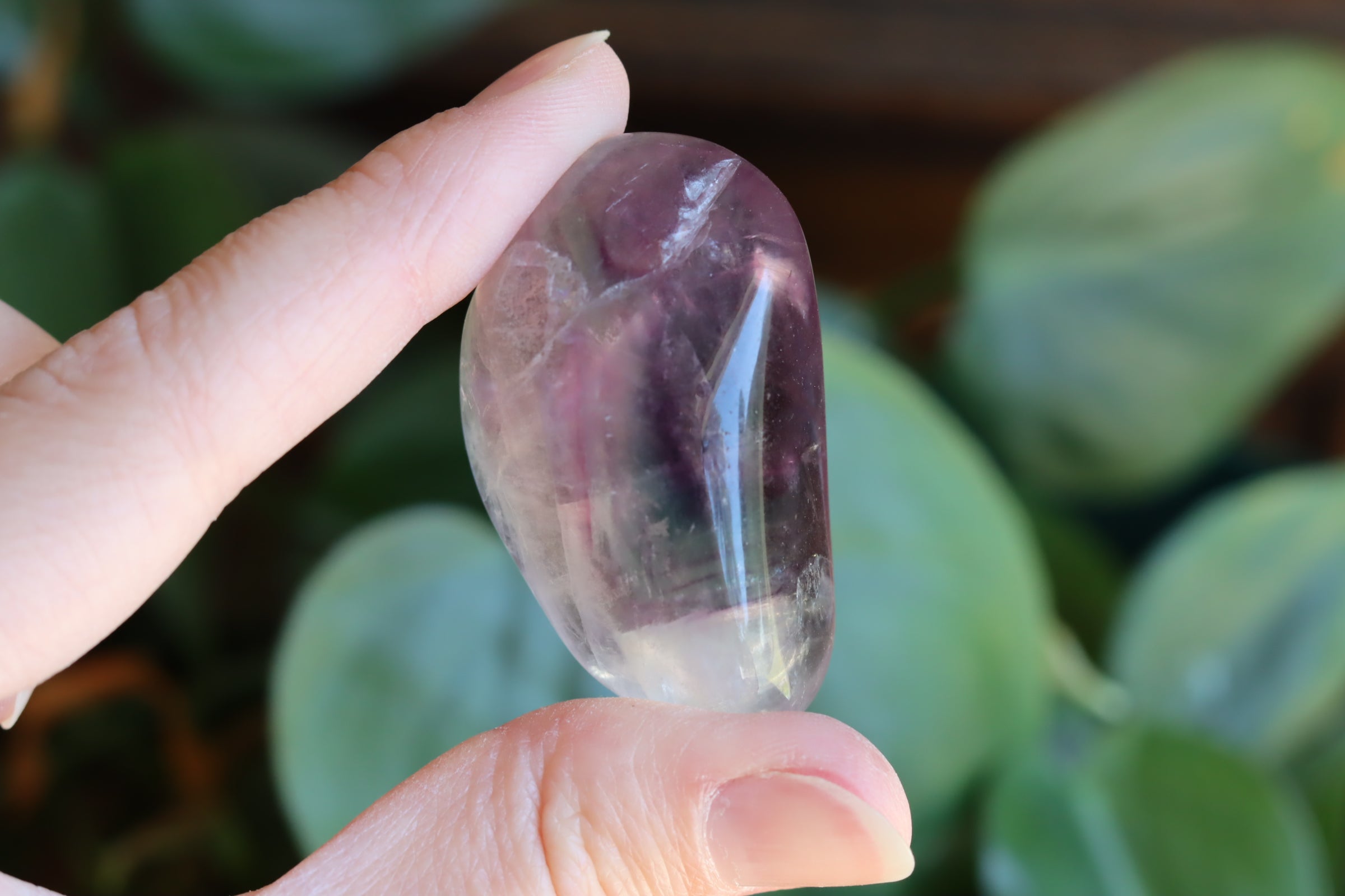 Large rainbow fluorite tumbled stone 19 new