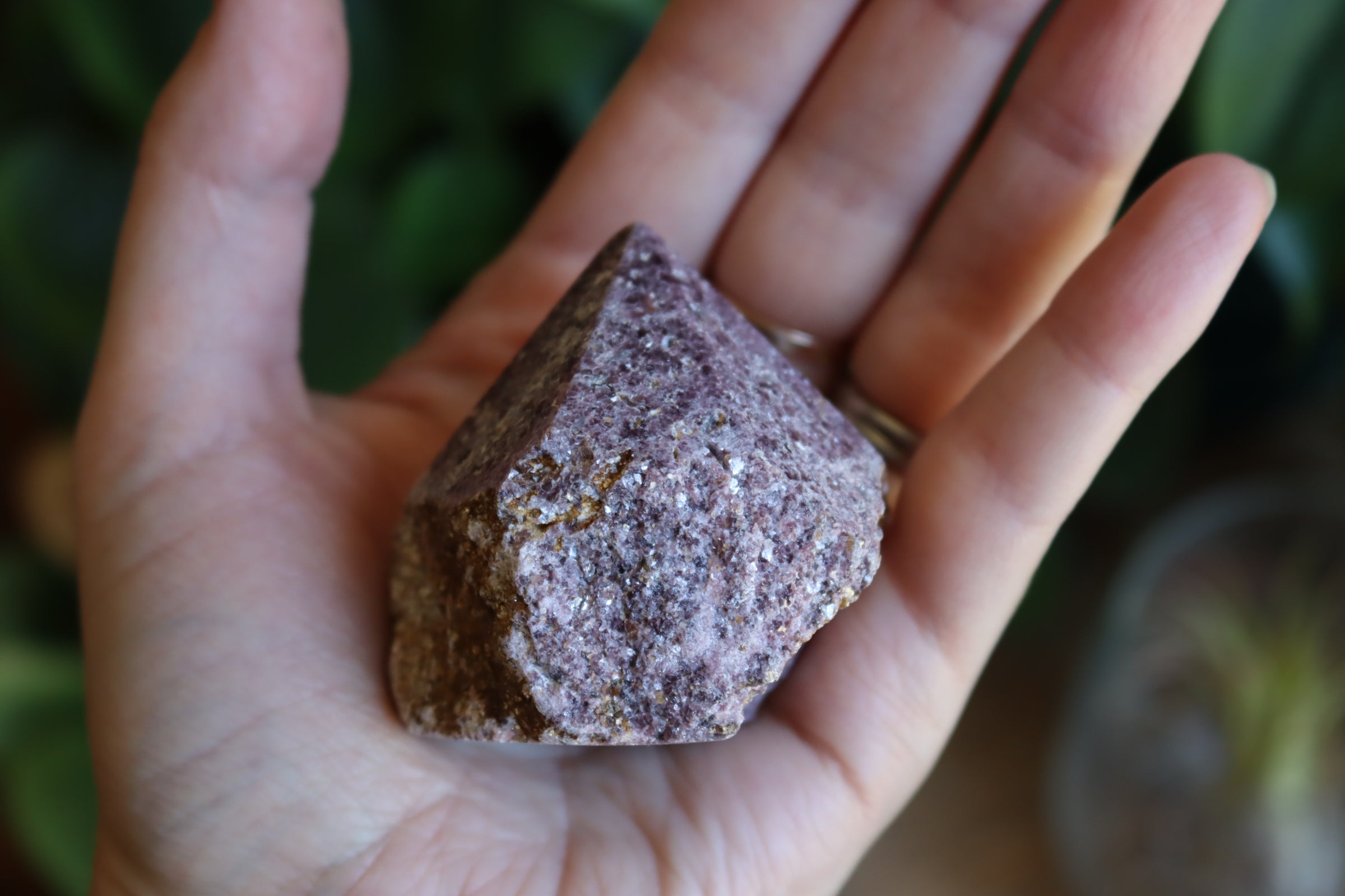 Semi polished lepidolite tower 1 new