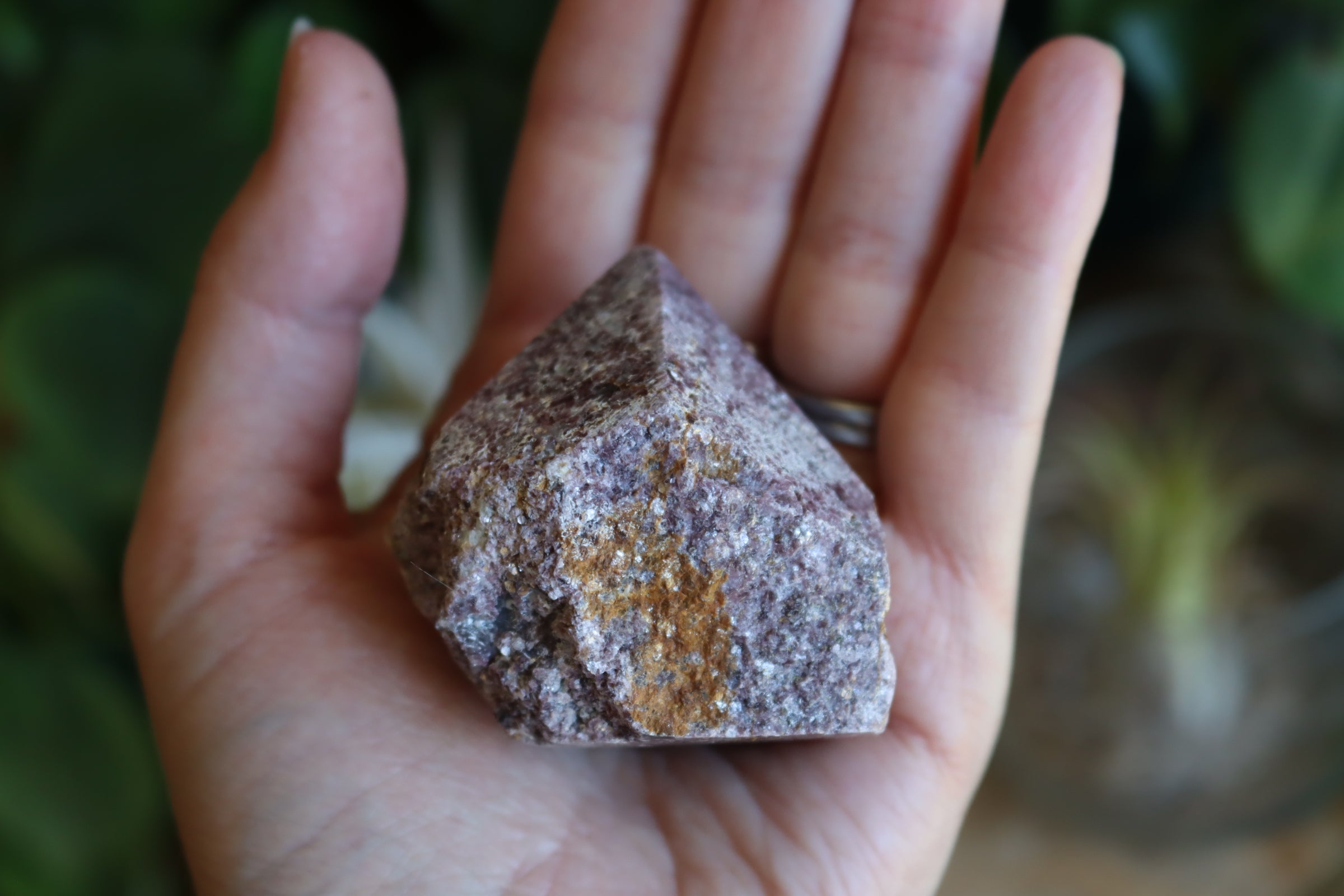 Semi polished lepidolite tower 1 new