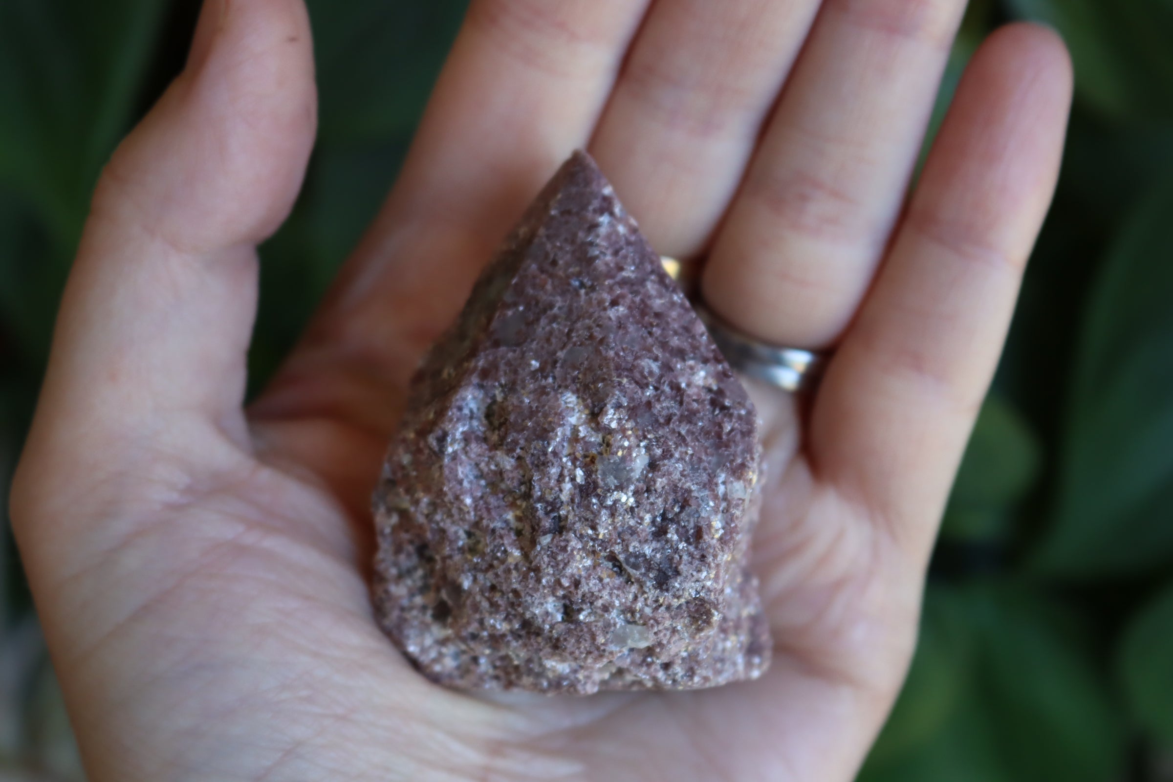 Semi polished lepidolite tower 3 new