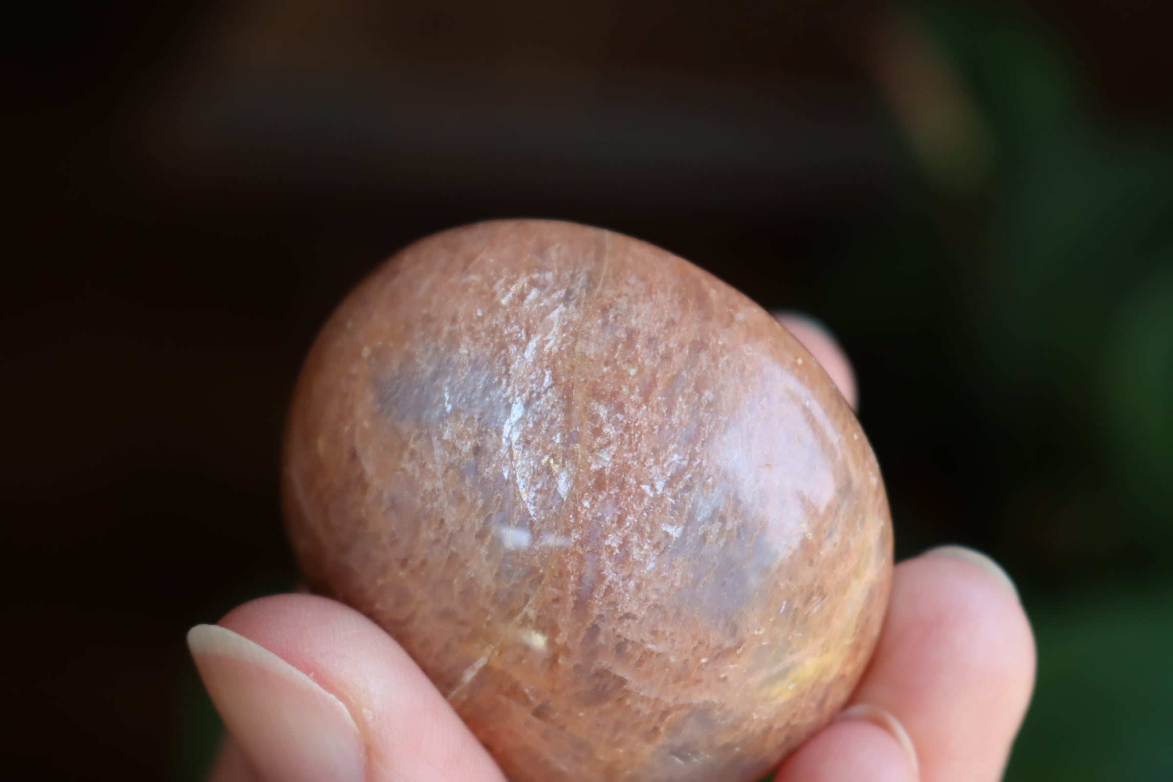 Peach moonstone pocket stone 2 new