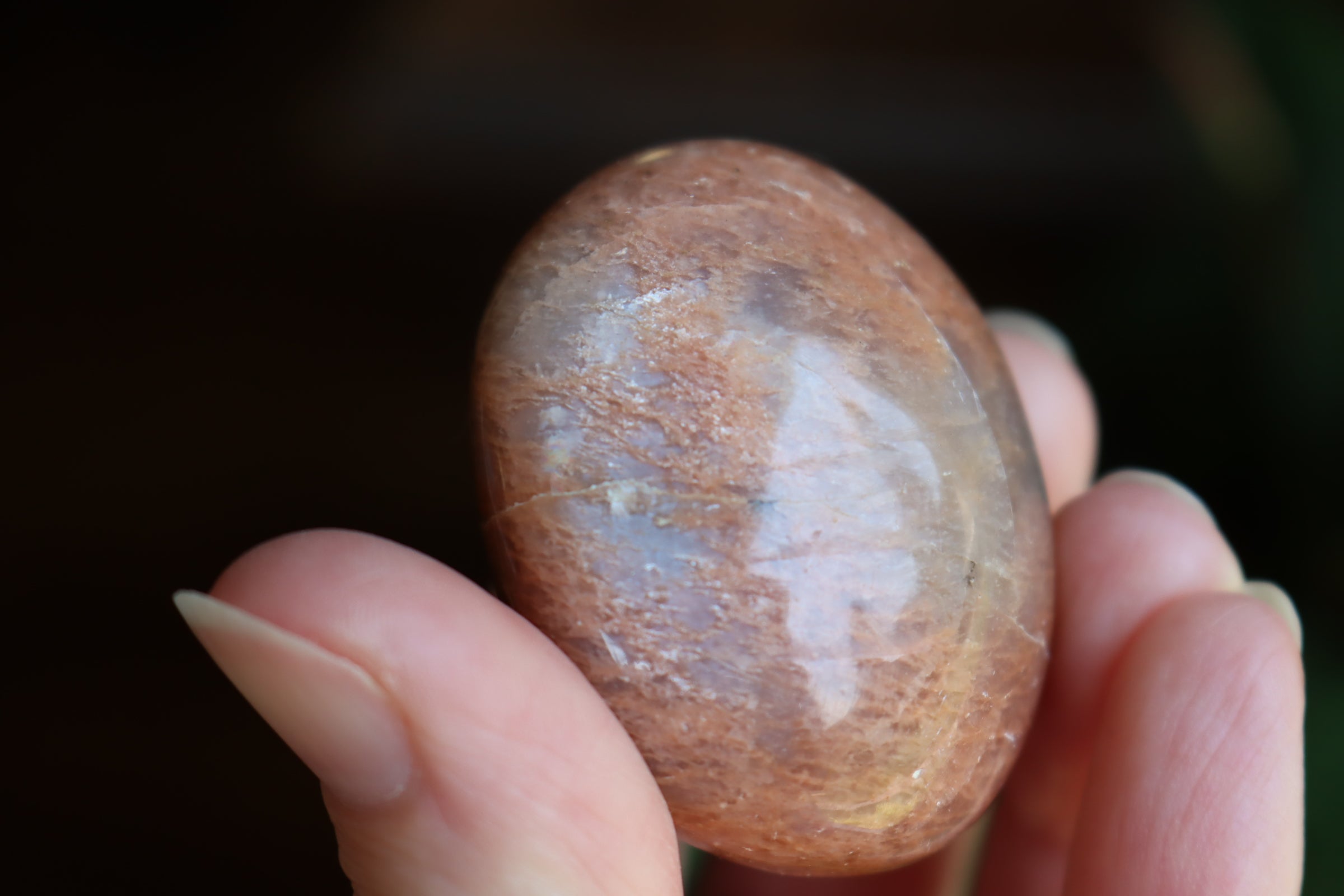 Peach moonstone pocket stone 2 new