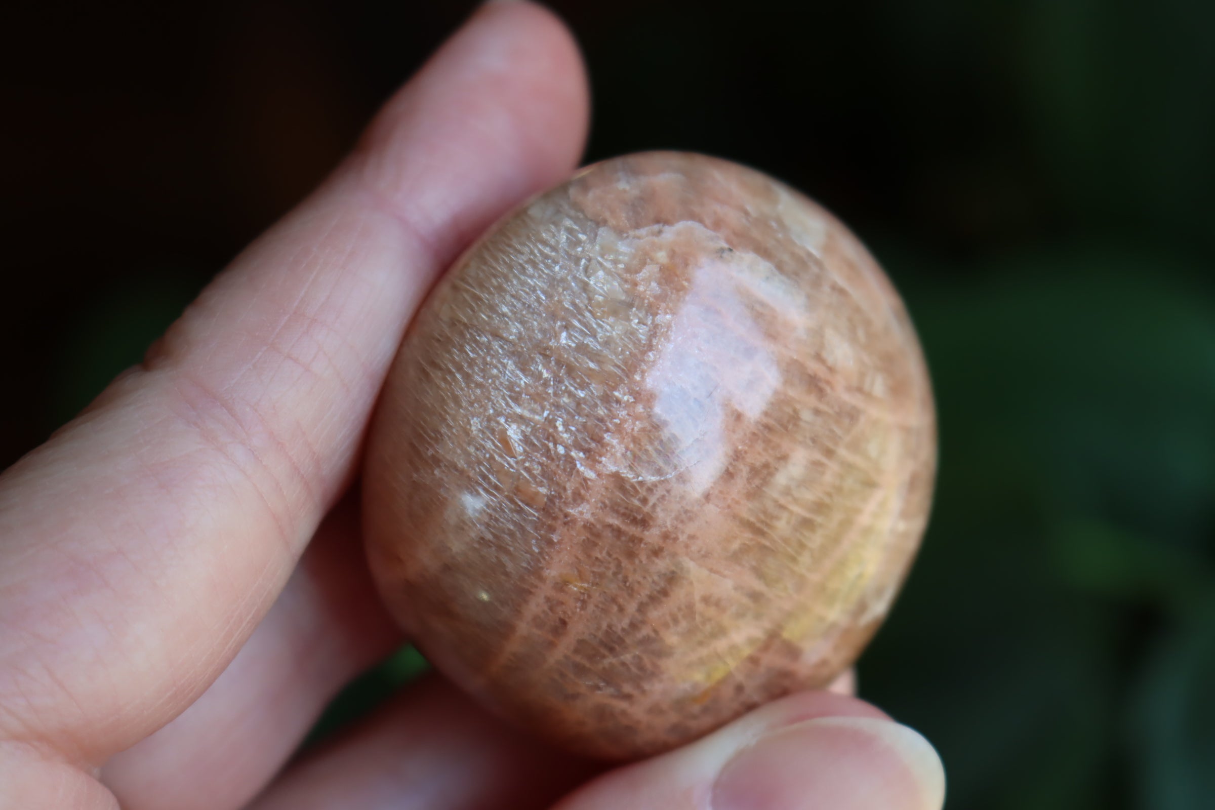 Peach moonstone pocket stone 3 new
