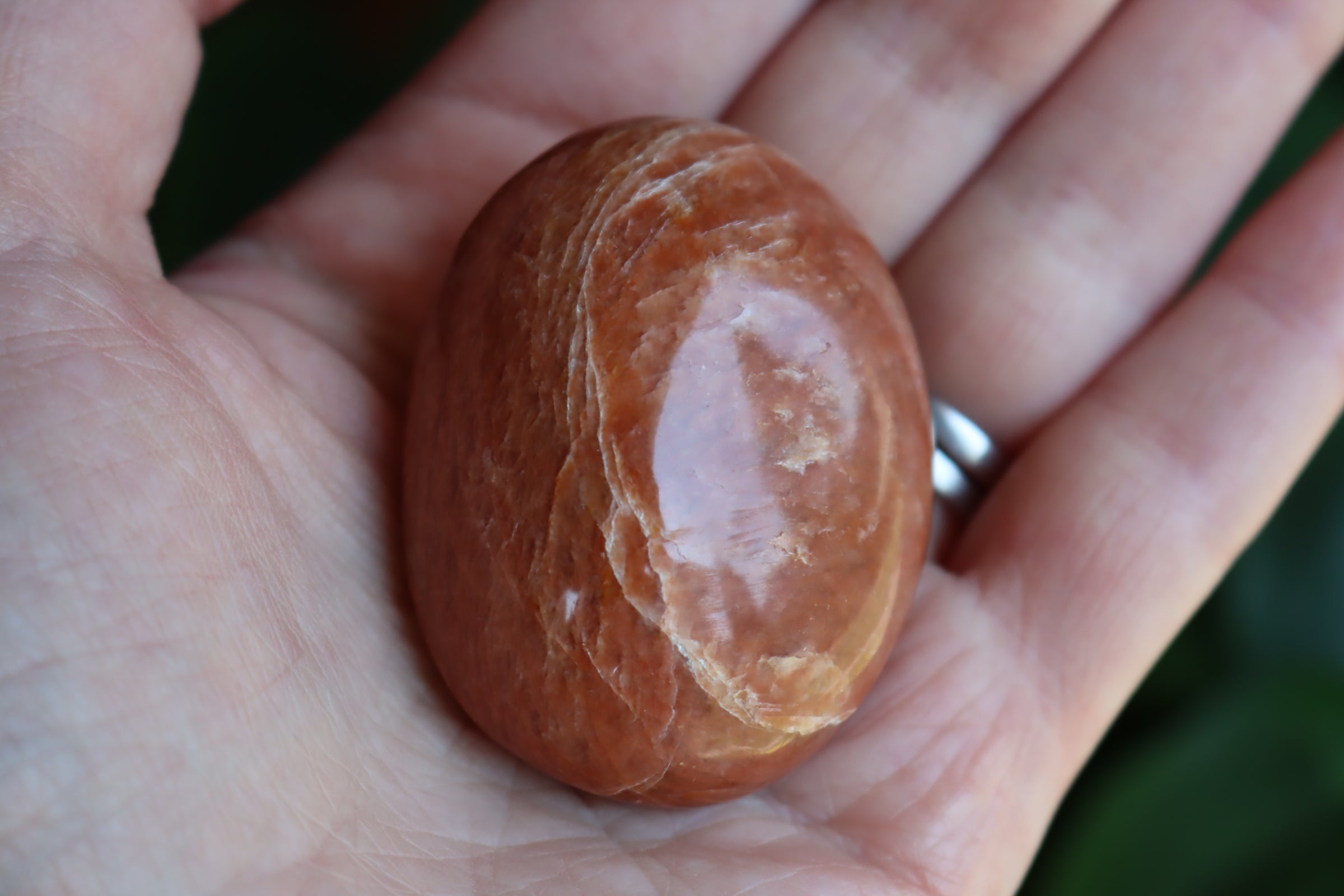 Peach moonstone pocket stone 5 new