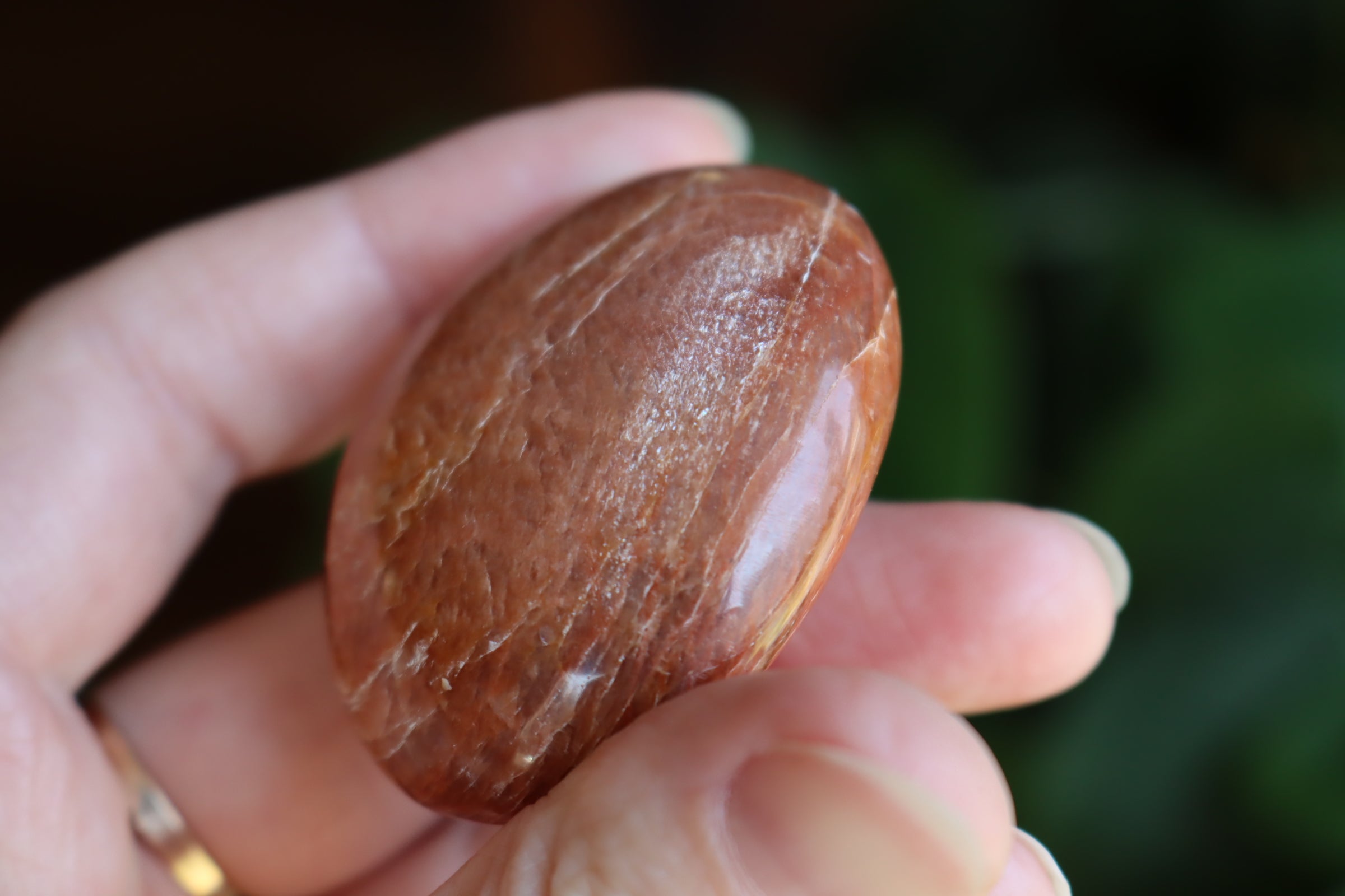 Peach moonstone pocket stone 5 new