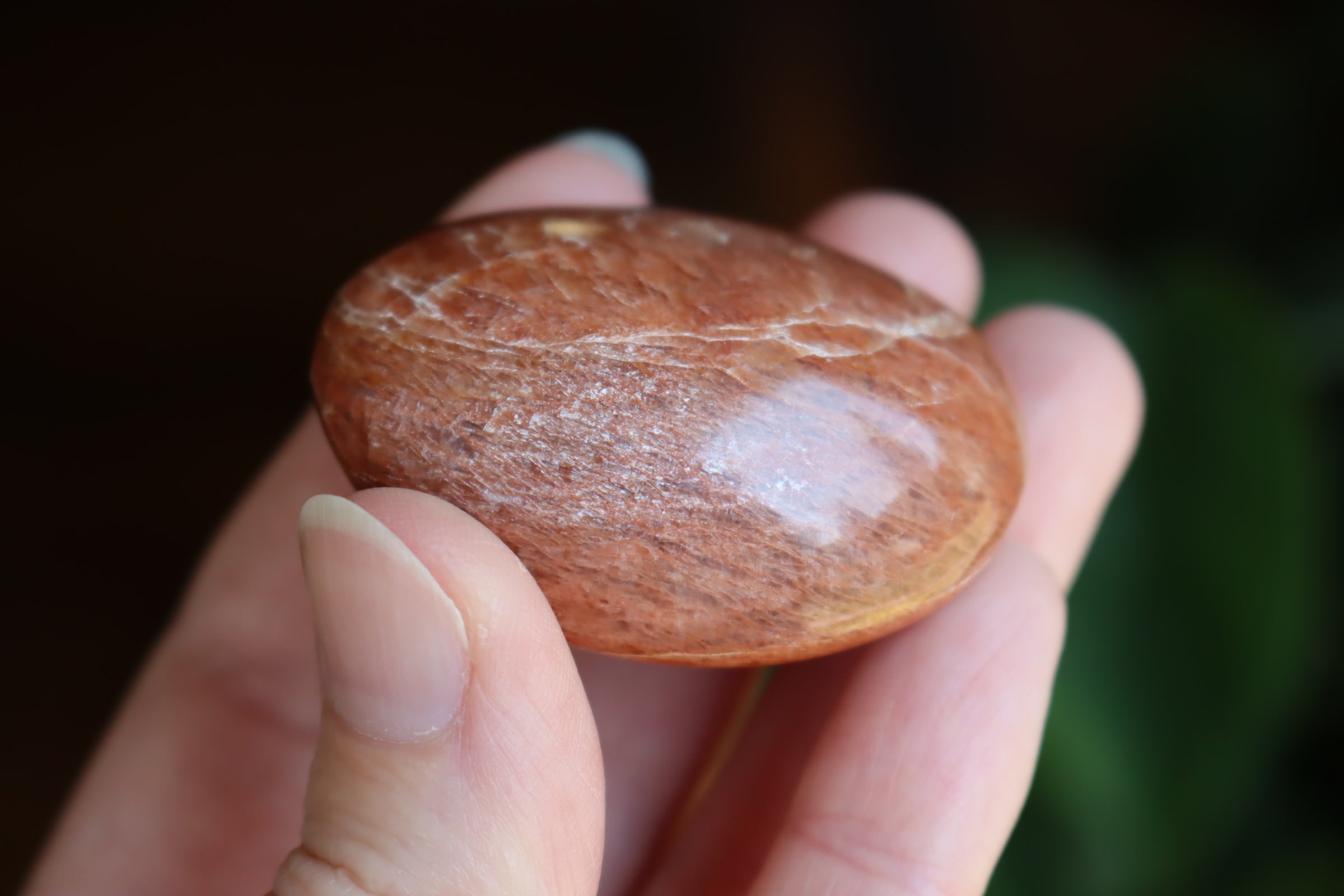 Peach moonstone pocket stone 5 new
