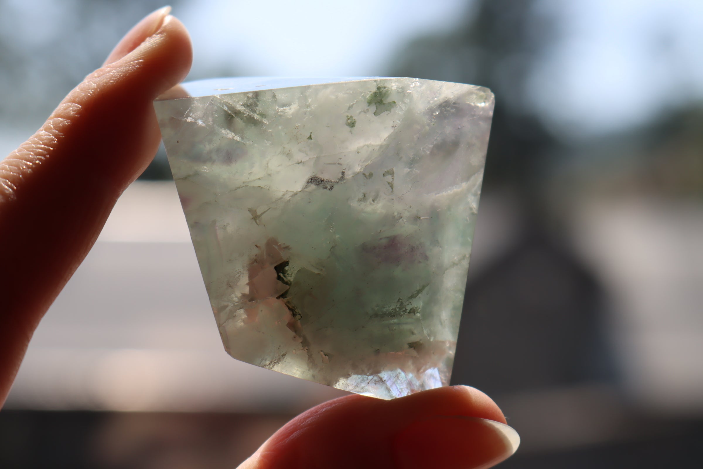 Rainbow fluorite free form 4 new