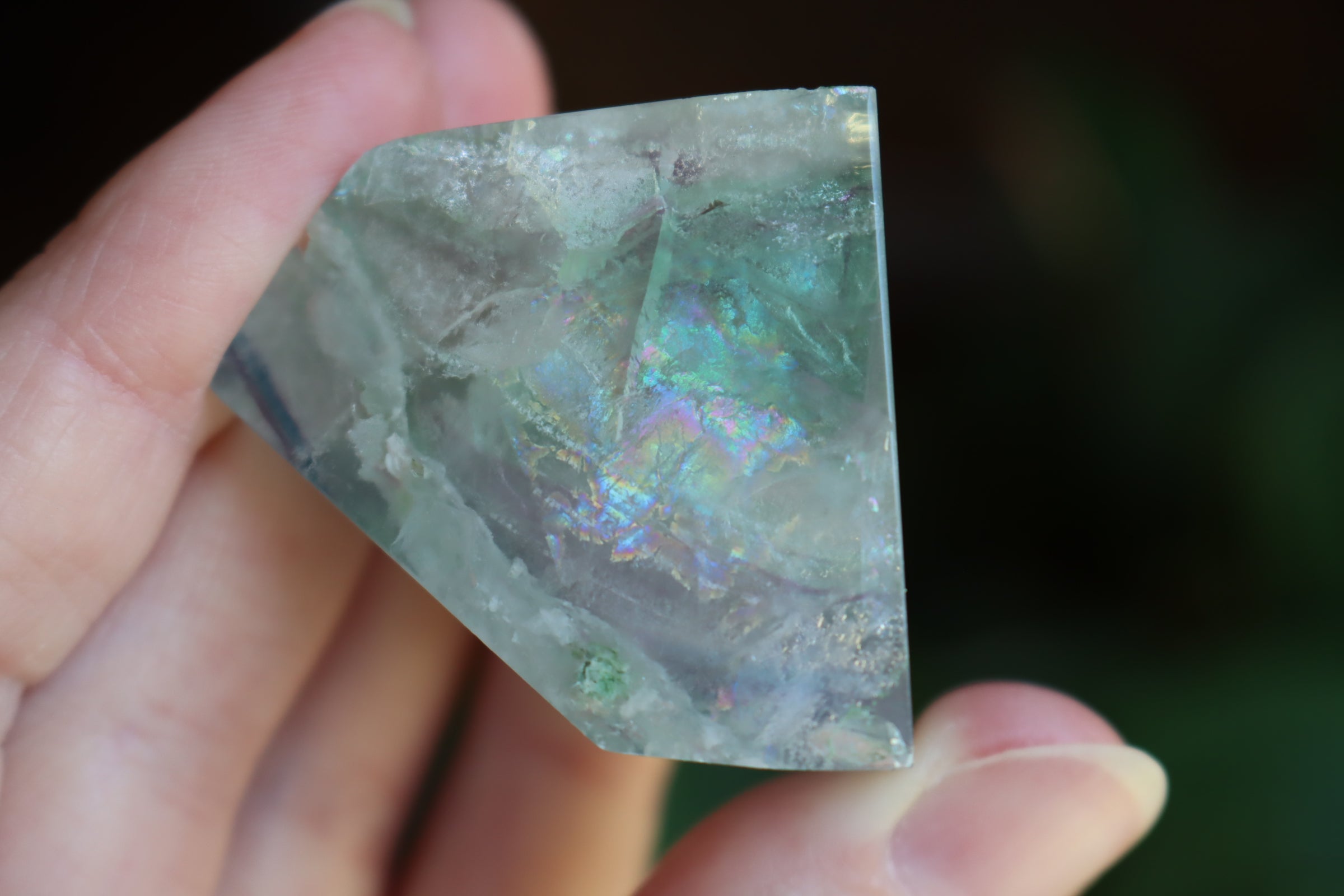 Rainbow fluorite free form 4 new