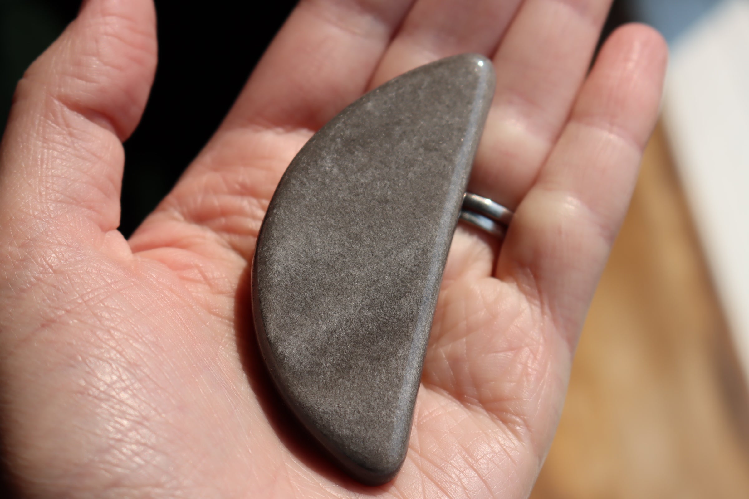 Silver sheen obsidian moon 8 new