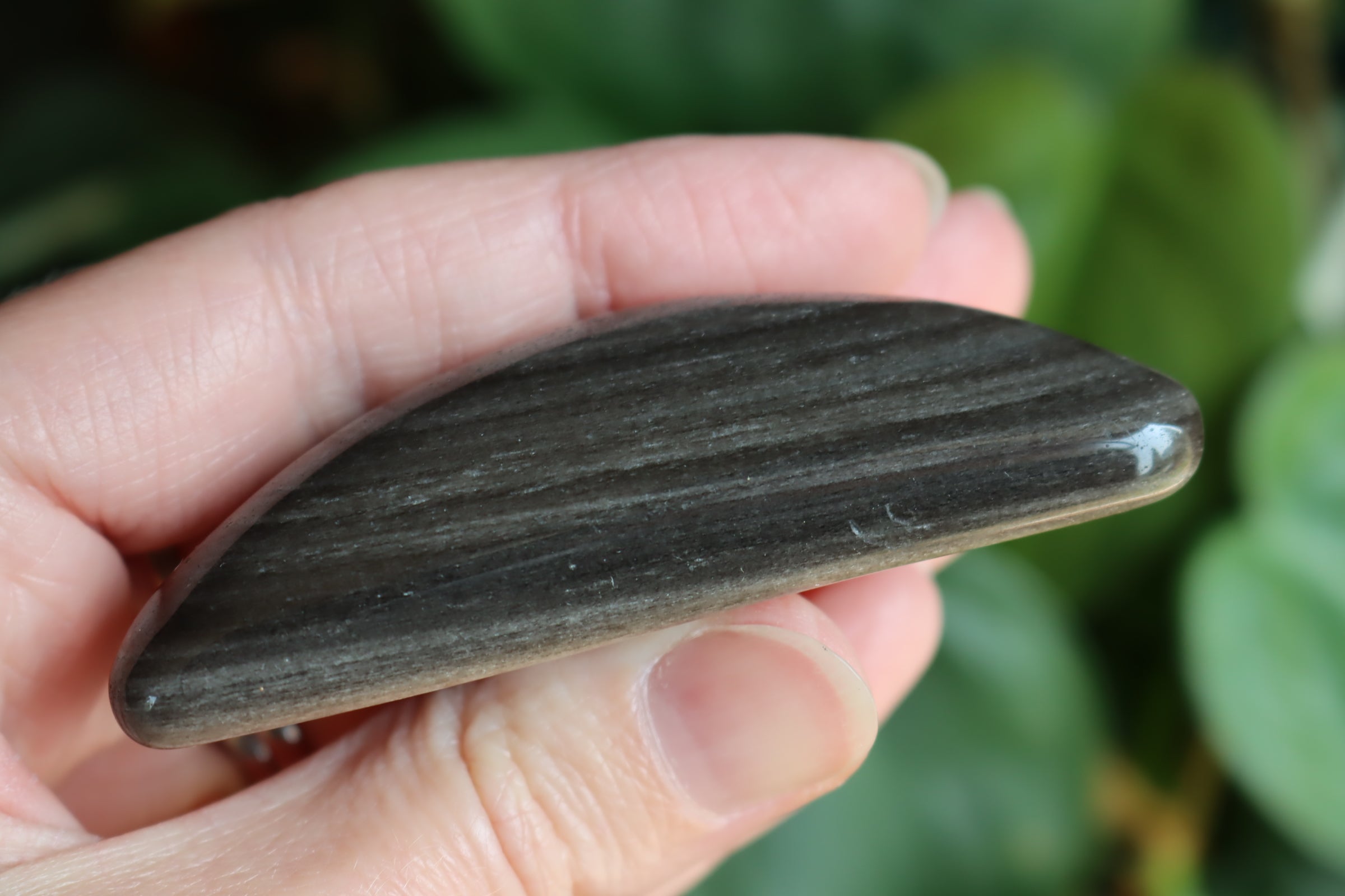 Silver sheen obsidian moon 8 new