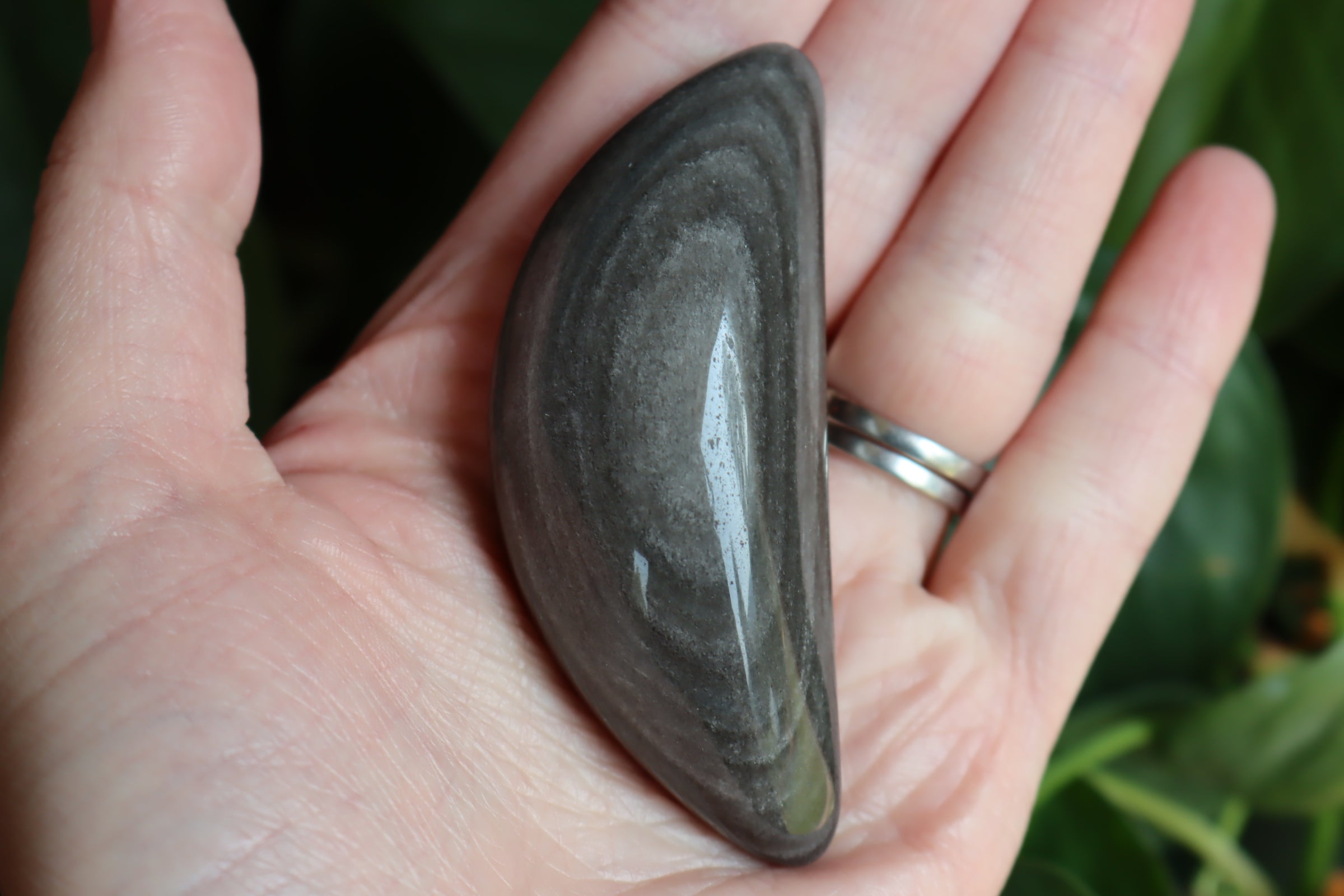 Silver sheen obsidian moon 8 new