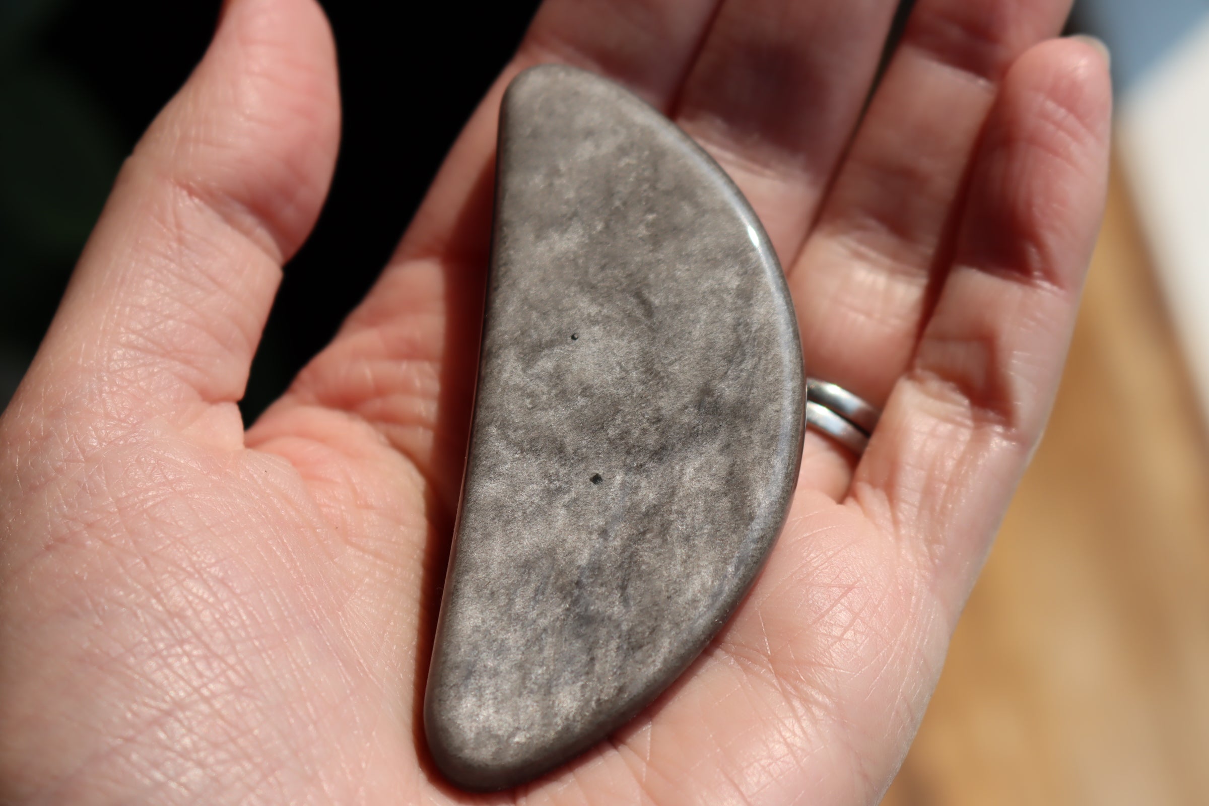 Silver sheen obsidian moon 9 new