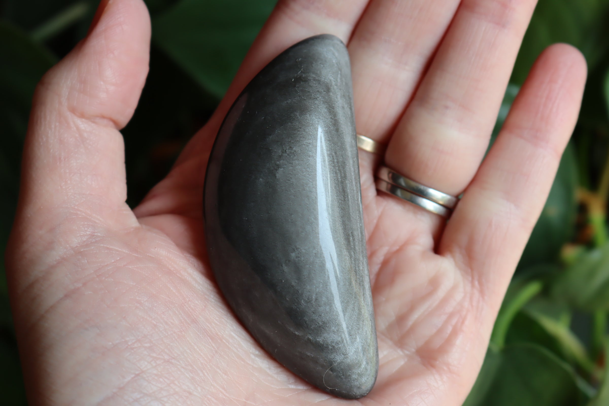 Silver sheen obsidian moon 9 new