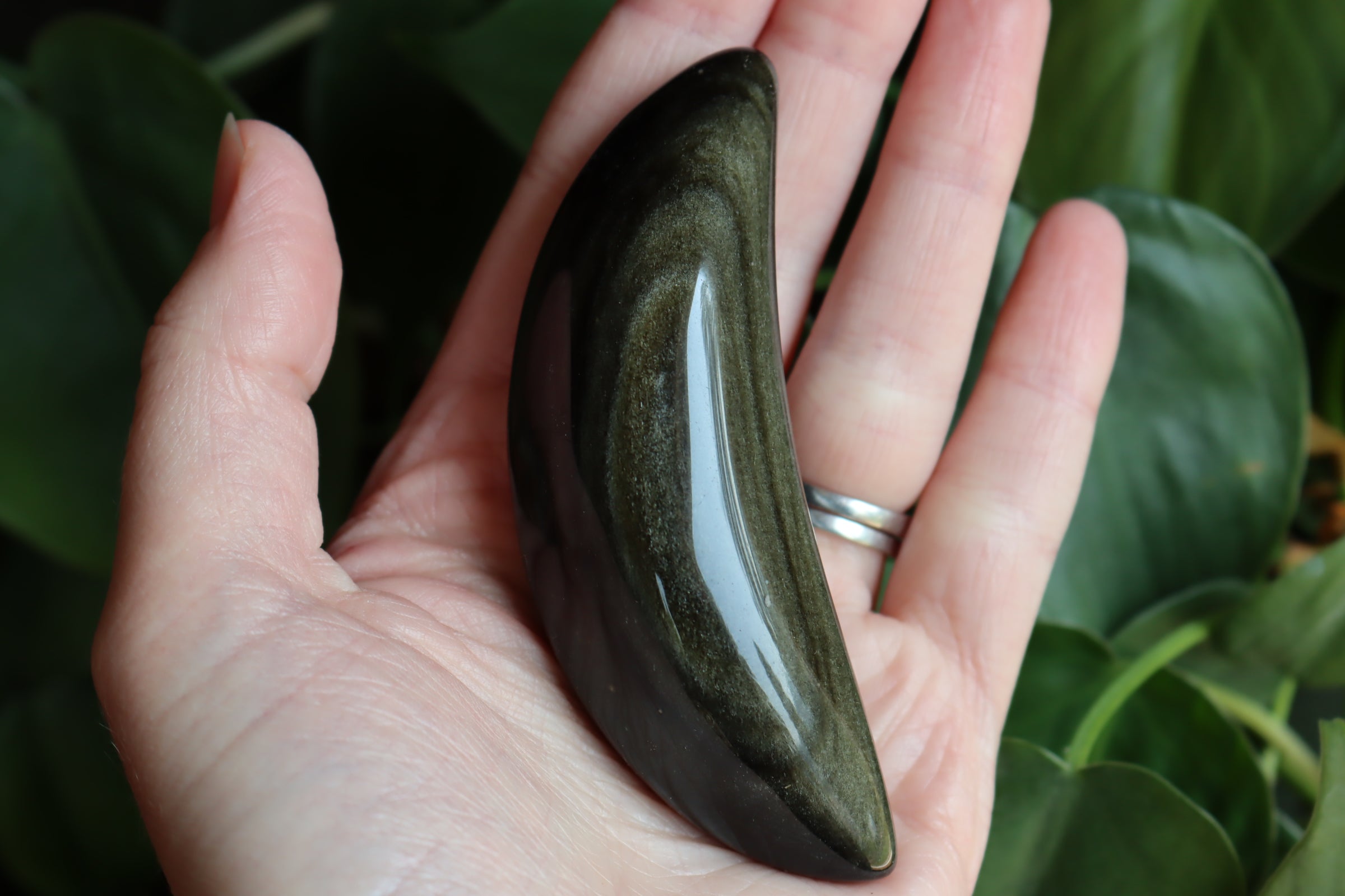 Gold sheen obsidian moon 10 new