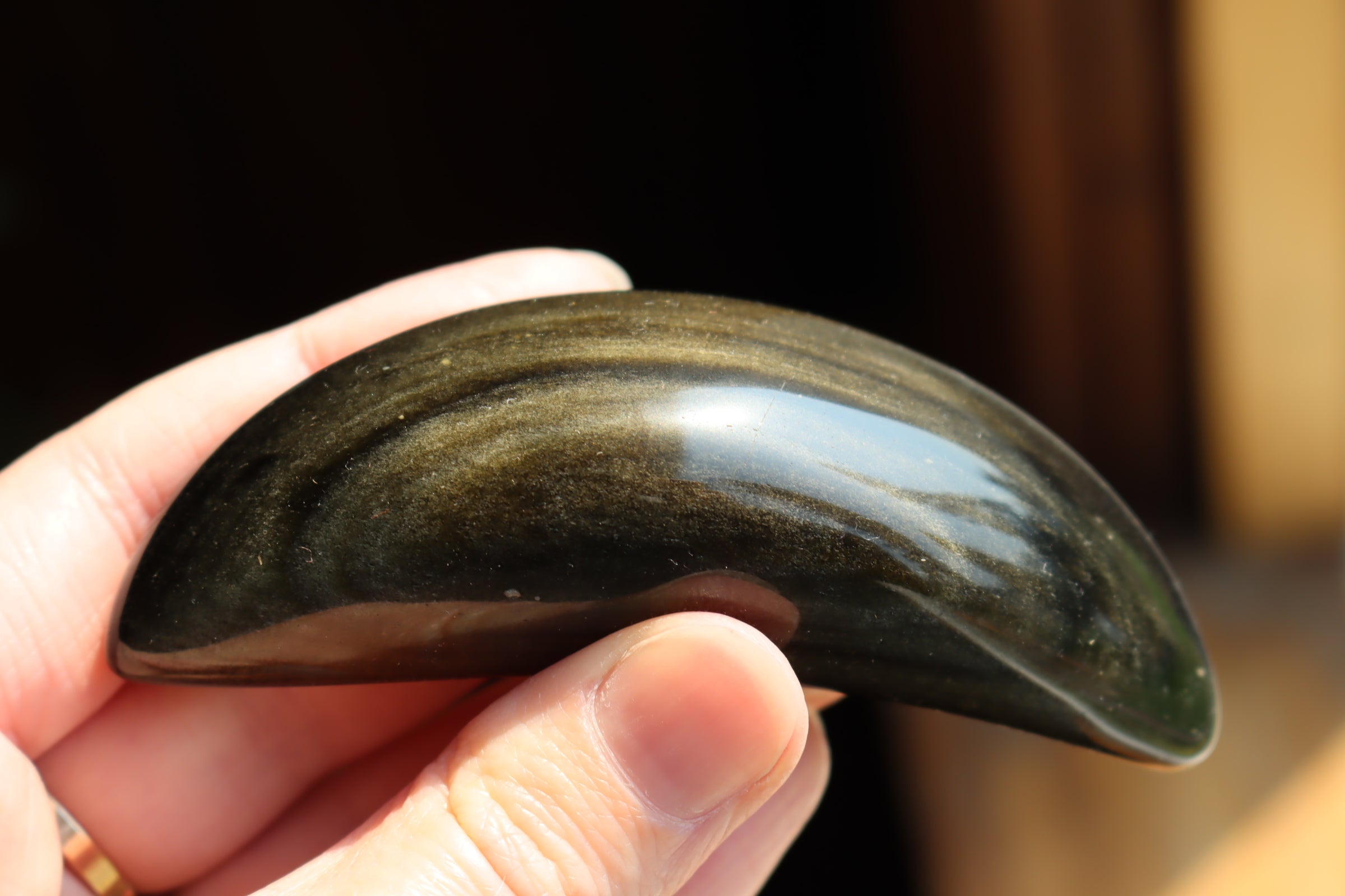 Gold sheen obsidian moon 10 new