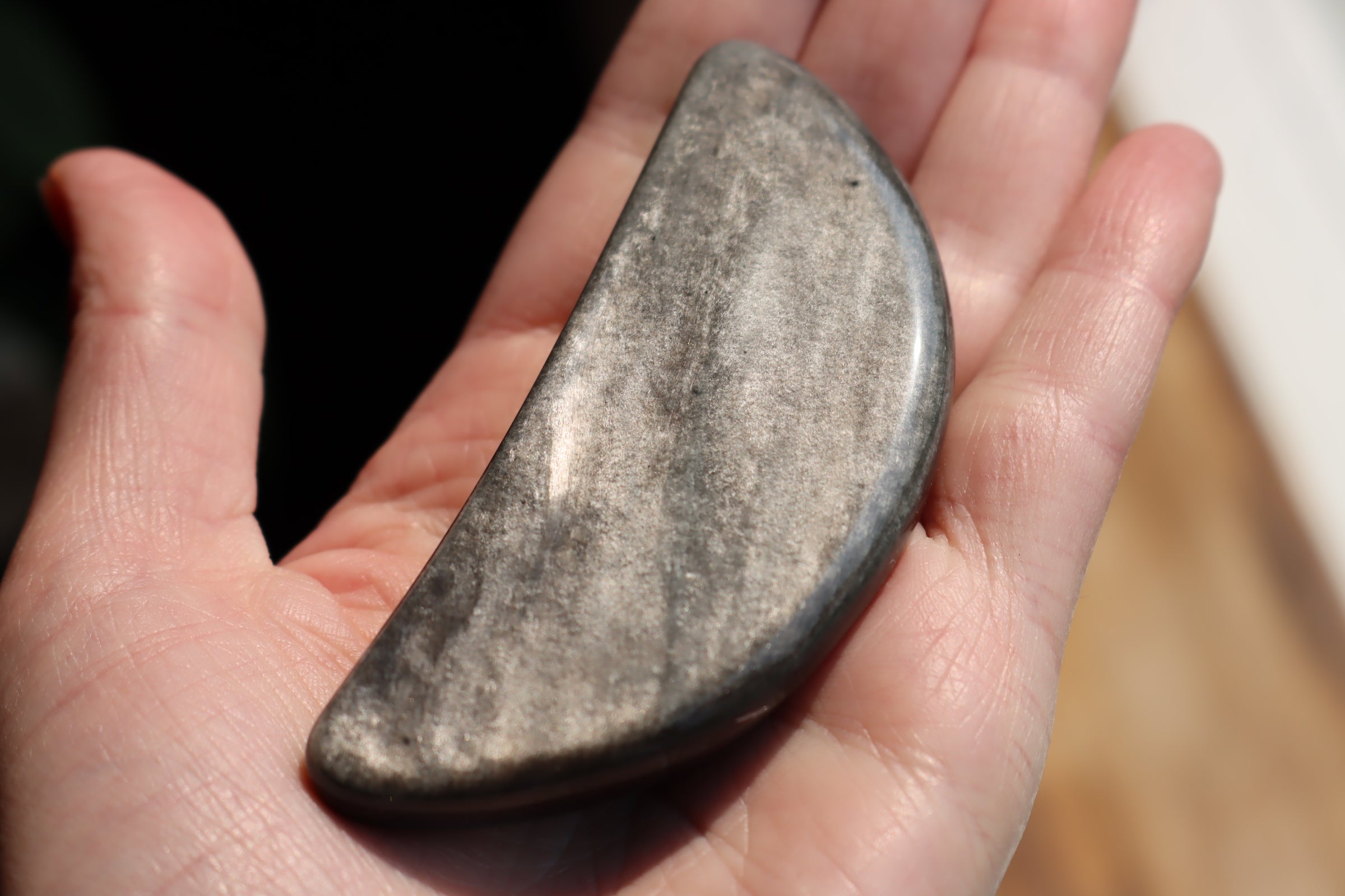 Silver sheen obsidian moon 12 new