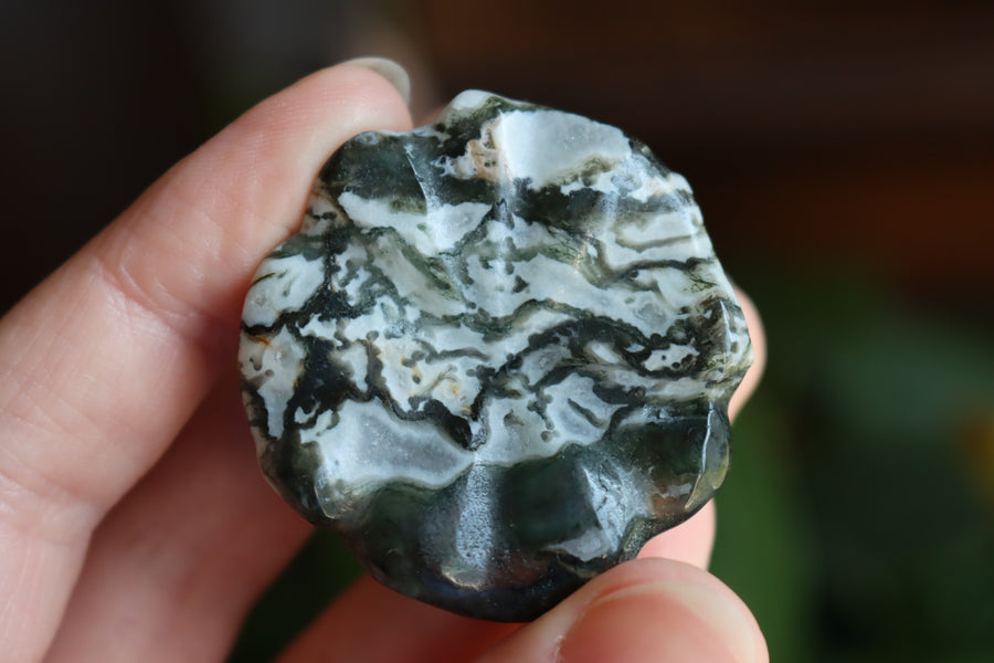Moss agate frog 1 new
