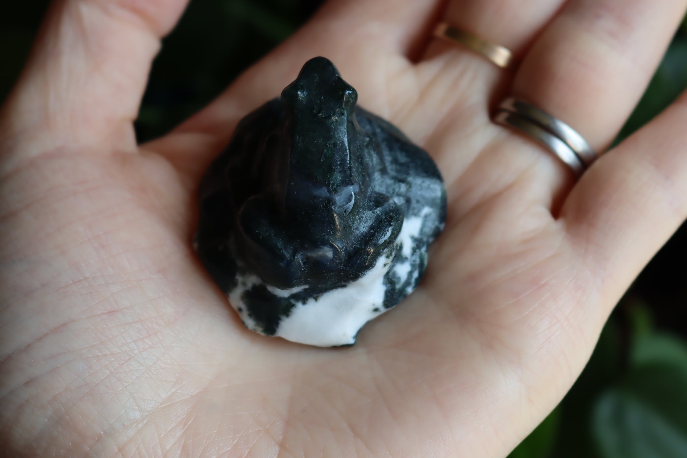 Moss agate frog 2 new