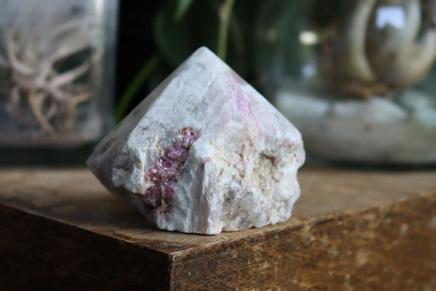 Semi polished pink tourmaline tower 2