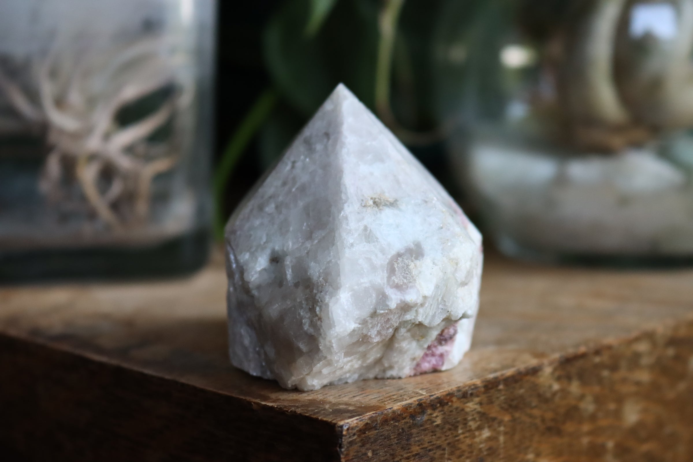 Semi polished pink tourmaline tower 2