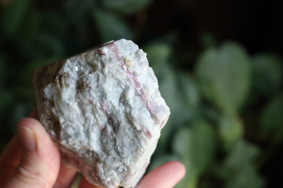 Semi polished pink tourmaline tower 5