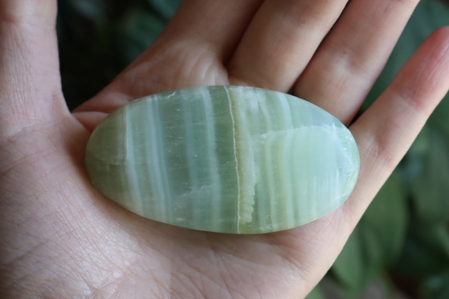 Pistachio calcite pocket stone 2