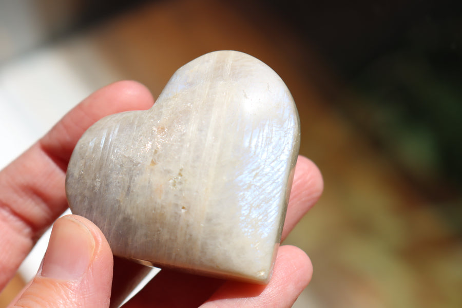 Moonstone/sunstone heart 12