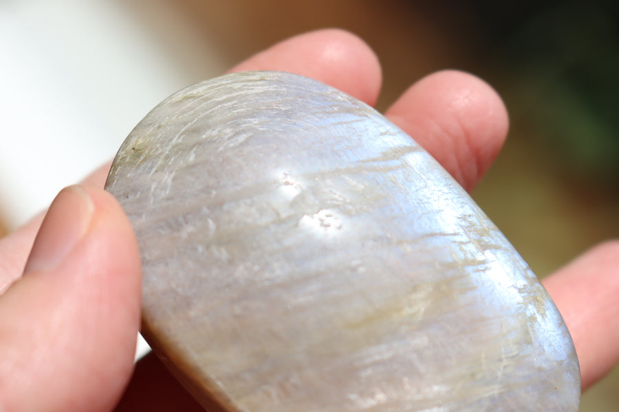 Moonstone/sunstone pocket stone 13