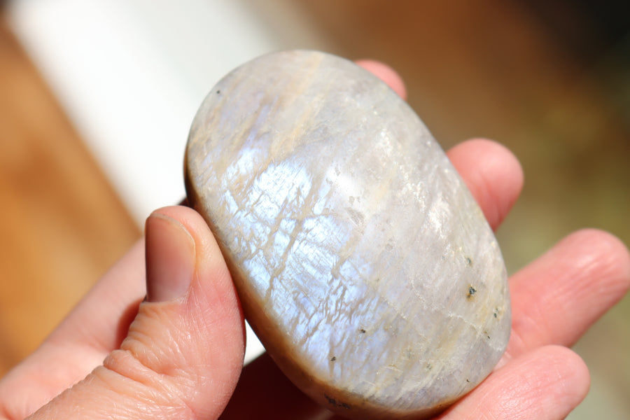 Moonstone/sunstone pocket stone 13