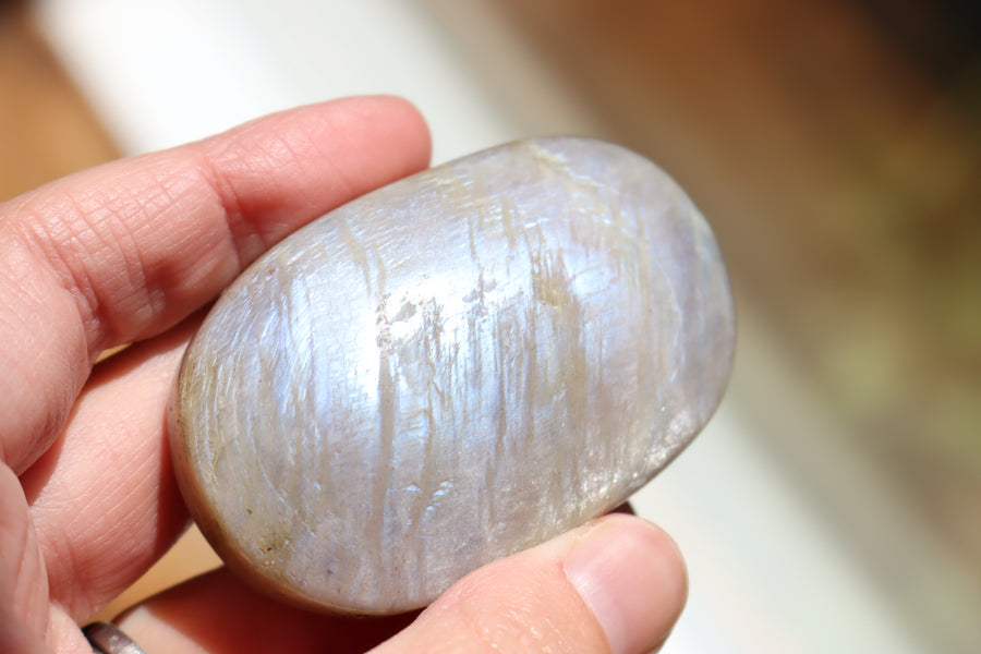 Moonstone/sunstone pocket stone 13