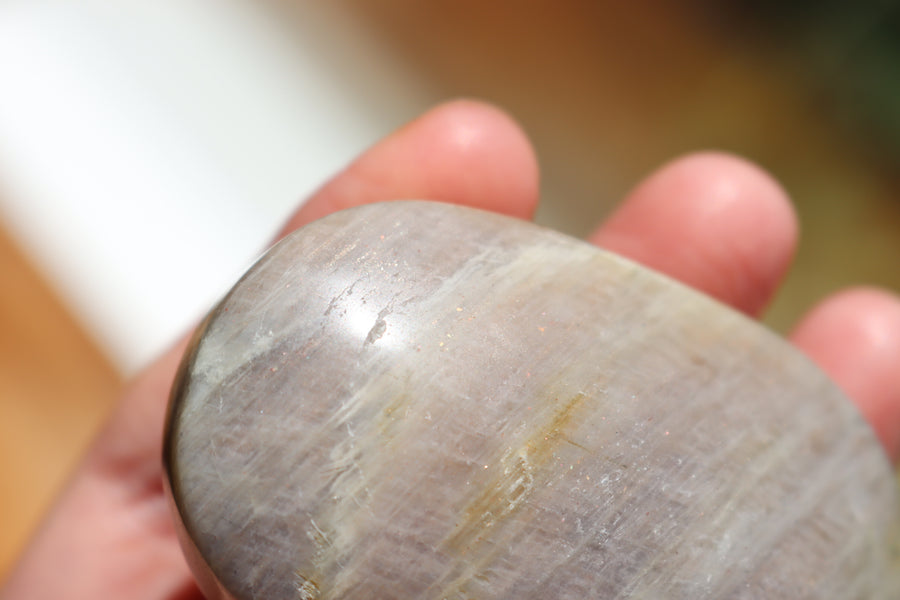 Moonstone/sunstone pocket stone 13
