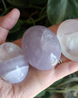 Lavender fluorite pocket stone