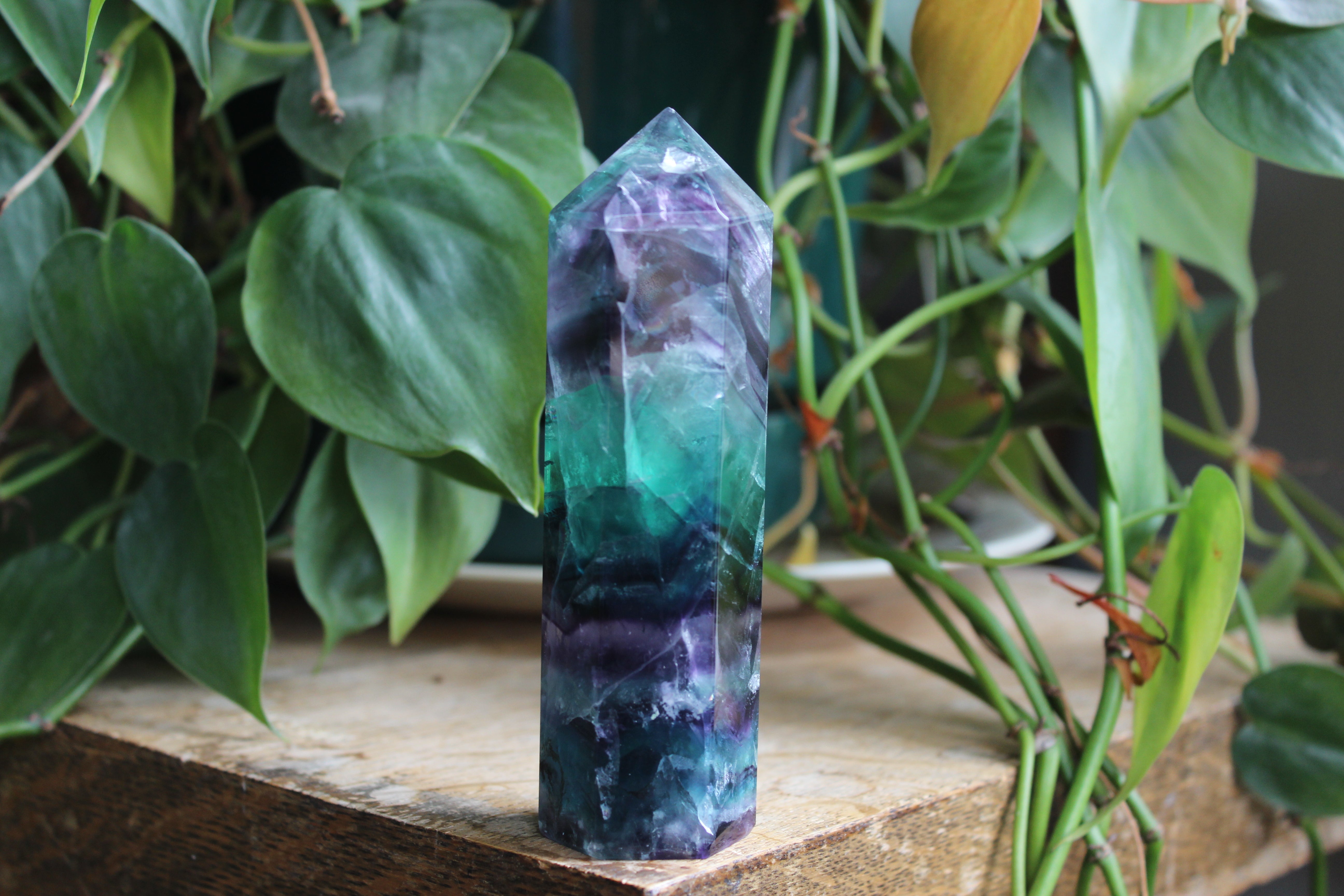Rainbow fluorite tower 6, new