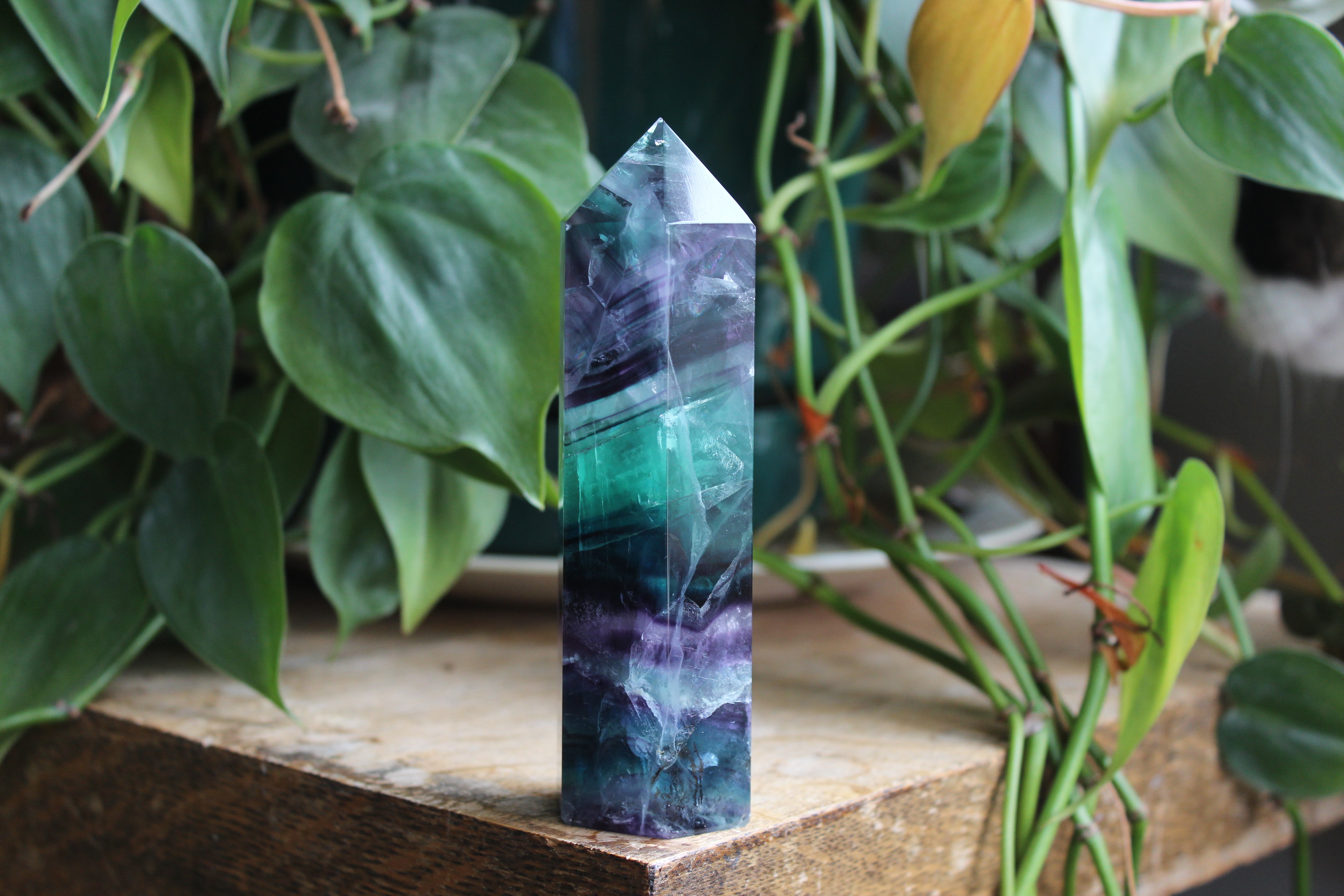 Rainbow fluorite tower 6, new
