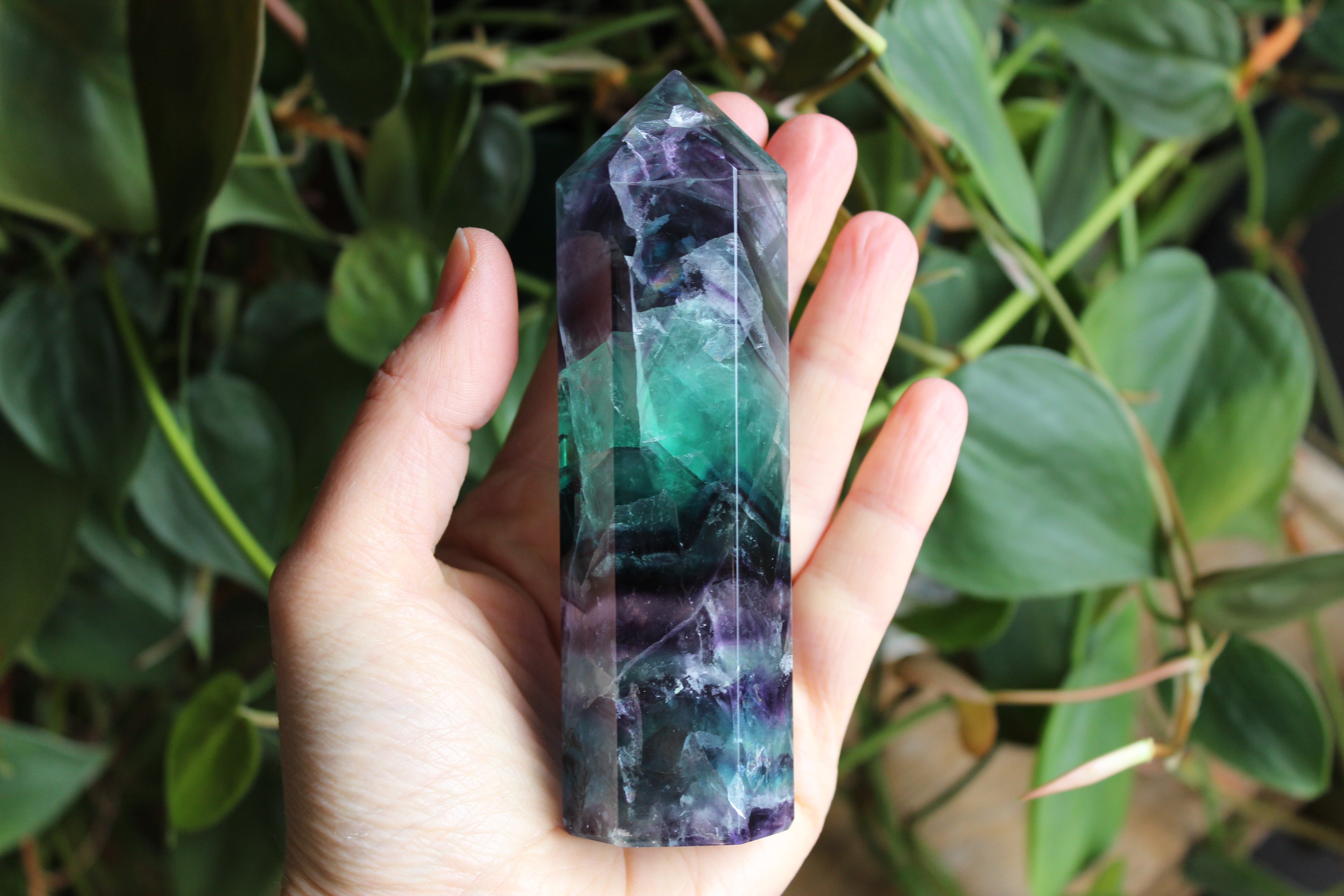 Rainbow fluorite tower 6, new