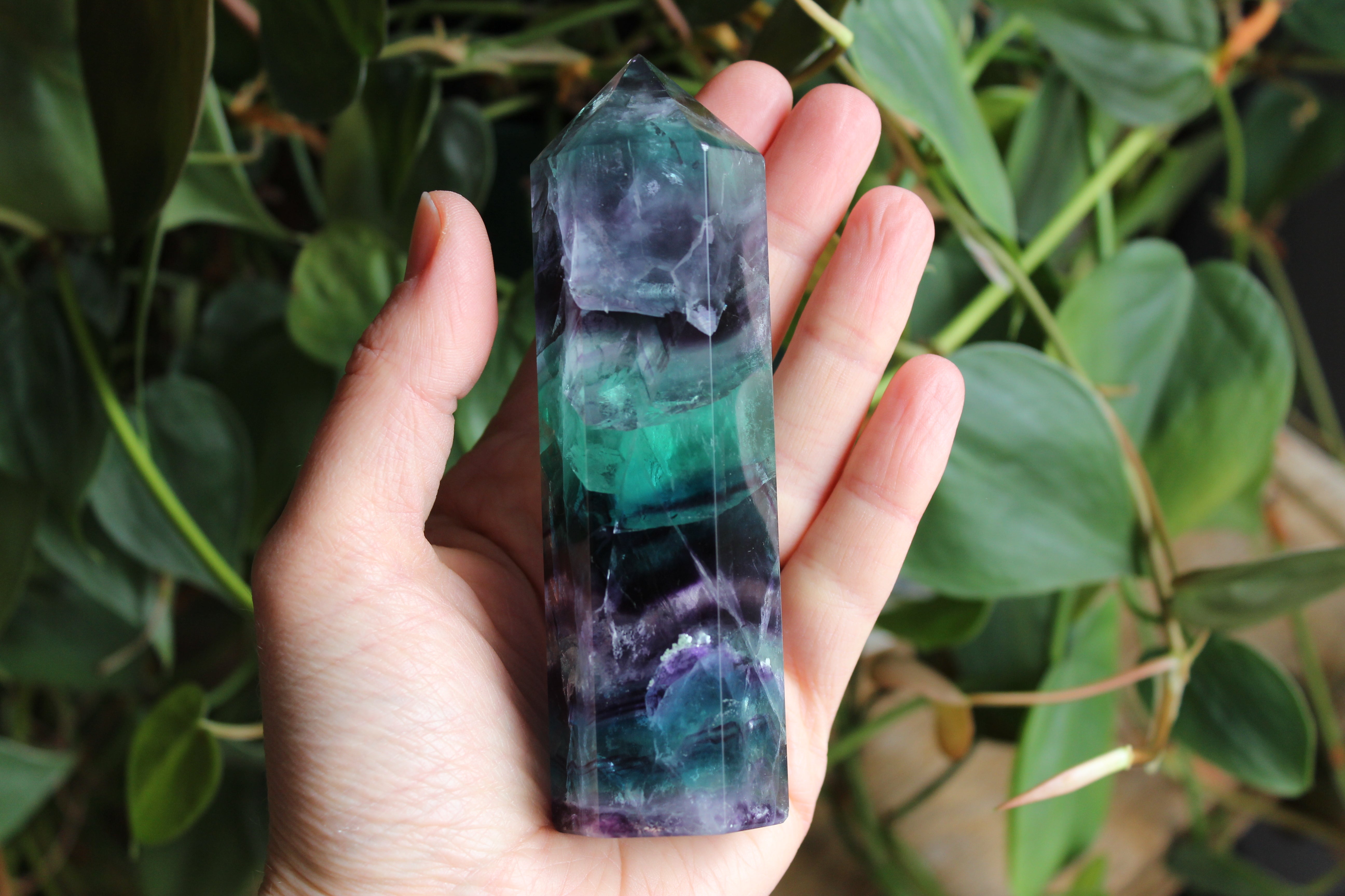 Rainbow fluorite tower 6, new