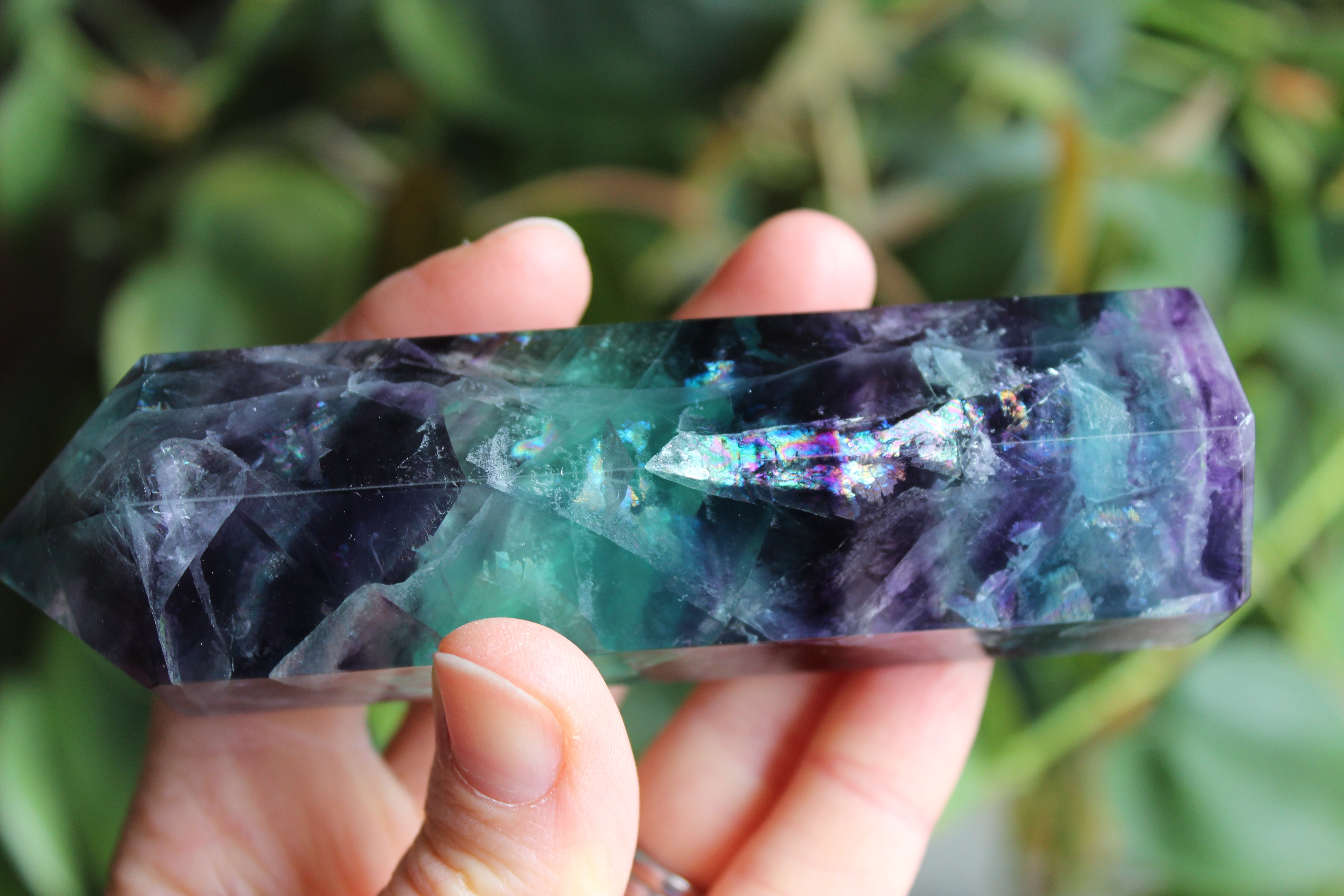 Rainbow fluorite tower 6, new