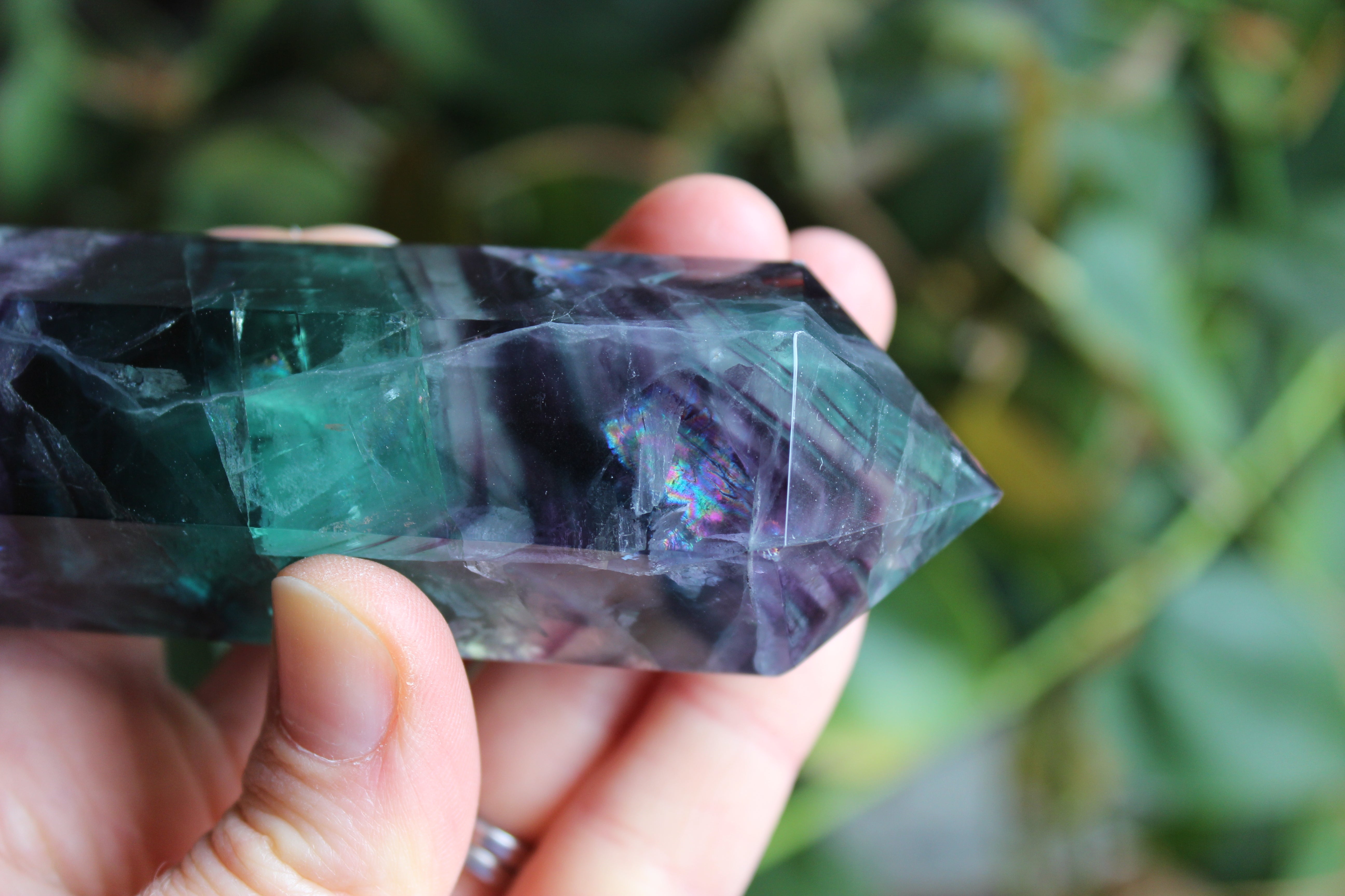Rainbow fluorite tower 6, new