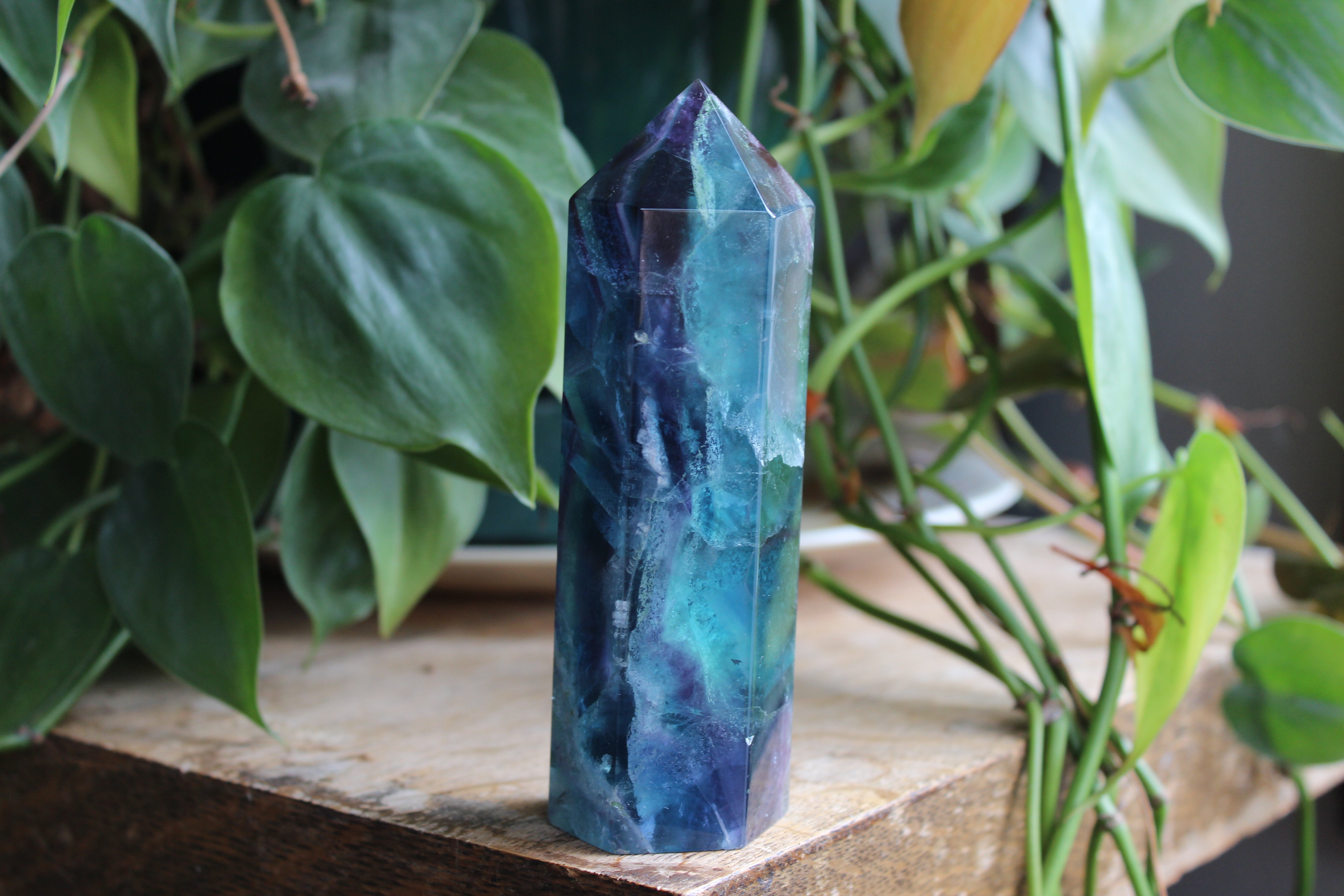 Rainbow fluorite tower 7, new