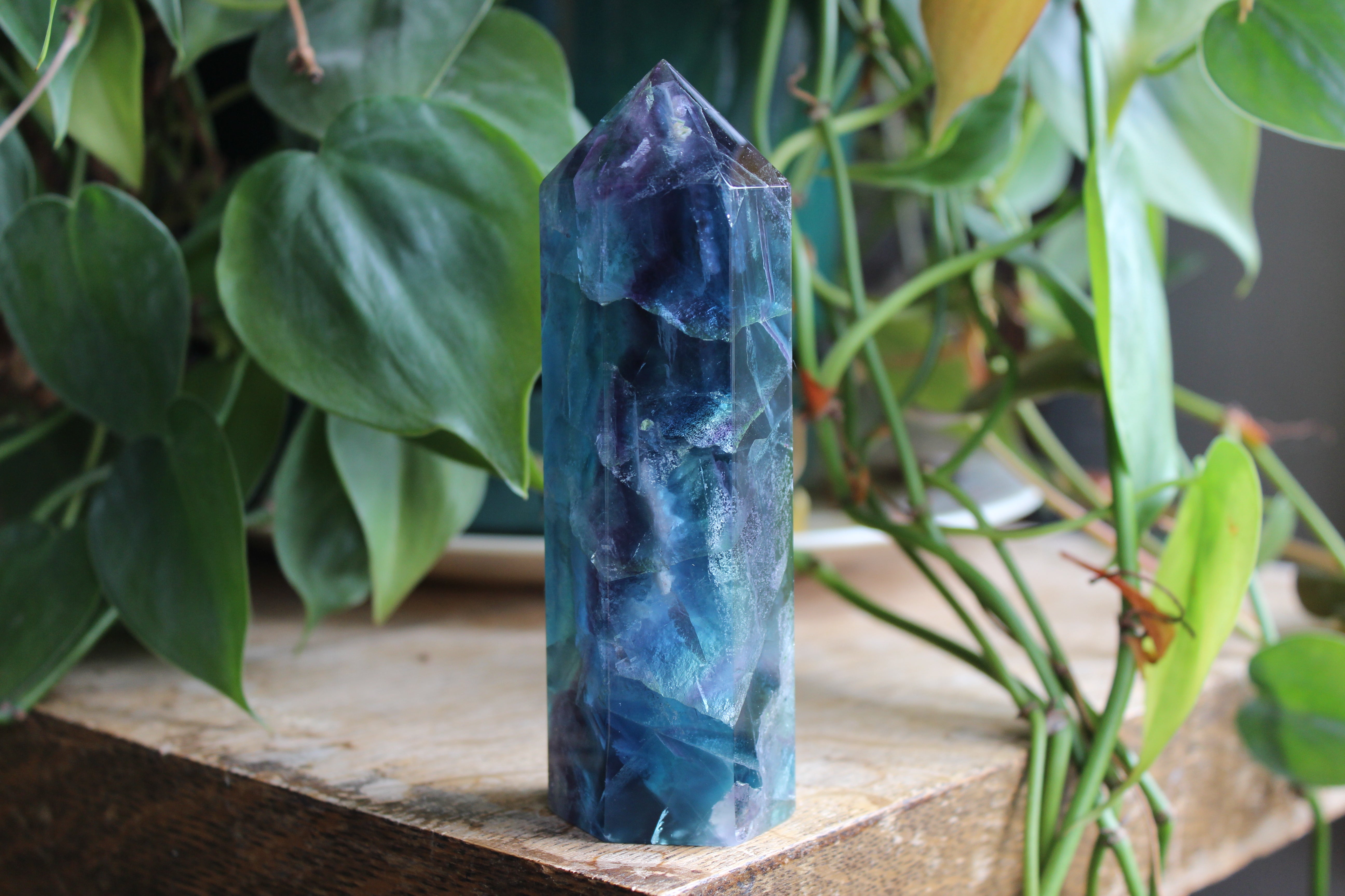 Rainbow fluorite tower 7, new