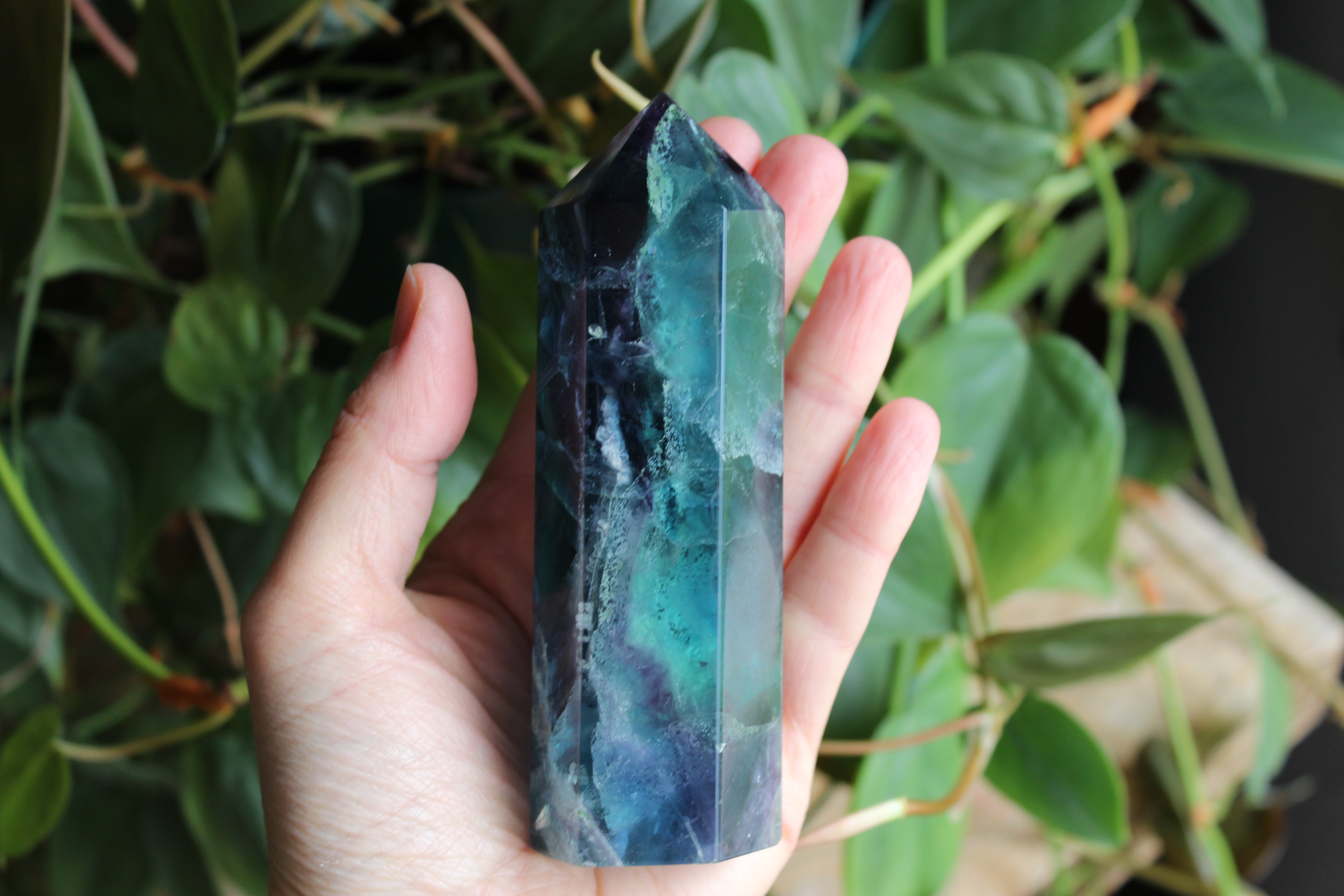 Rainbow fluorite tower 7, new