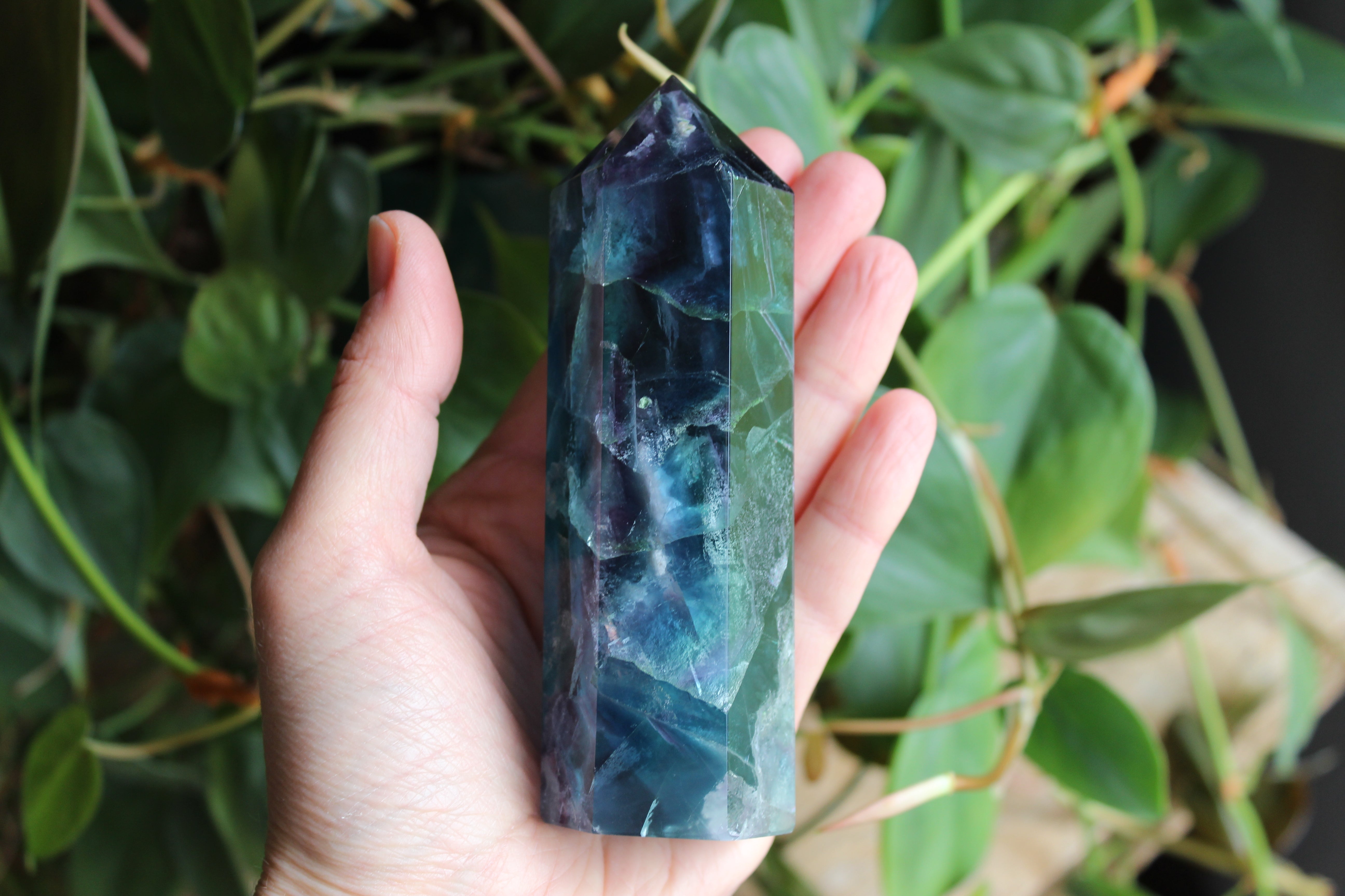 Rainbow fluorite tower 7, new