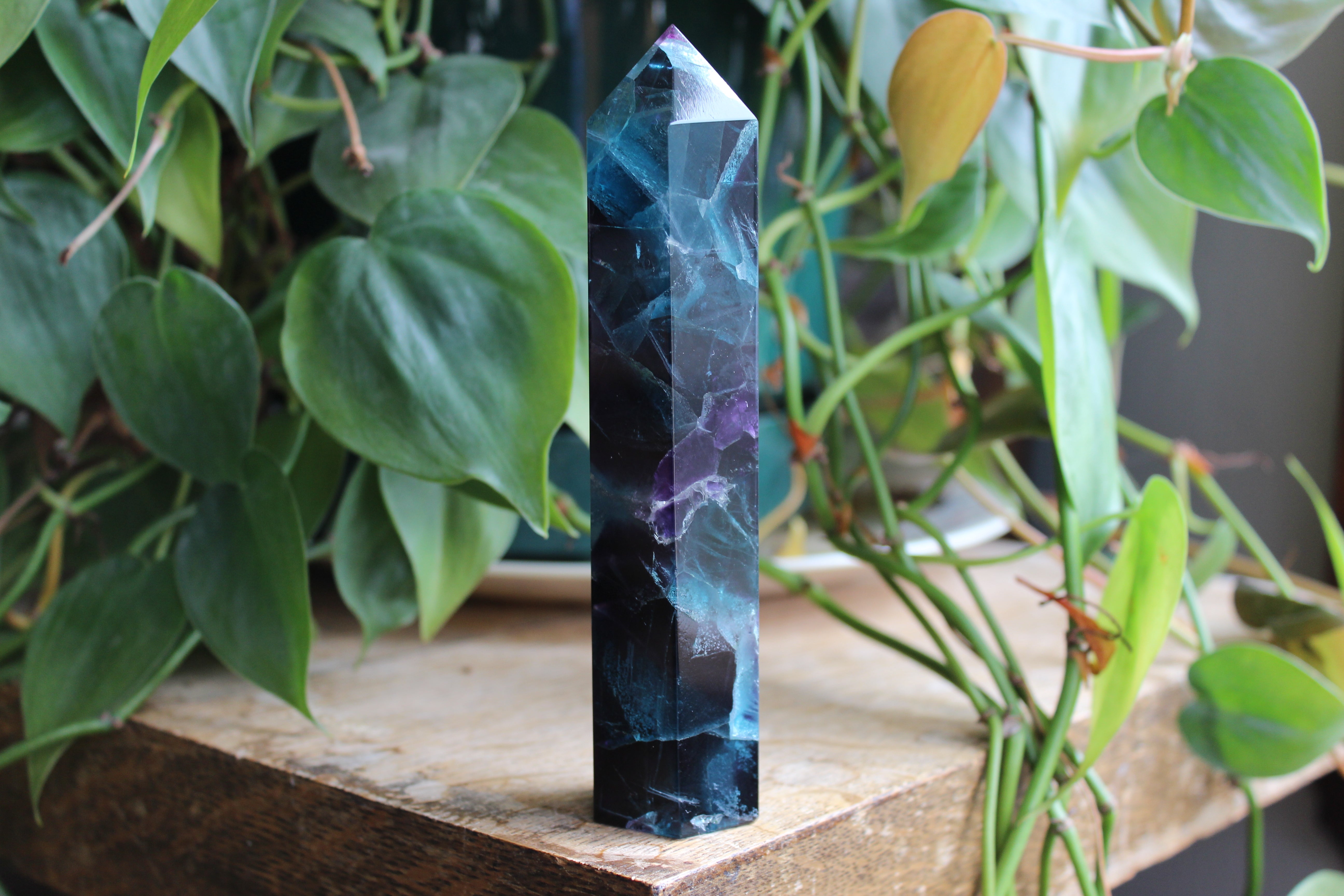 Rainbow fluorite tower 8, new