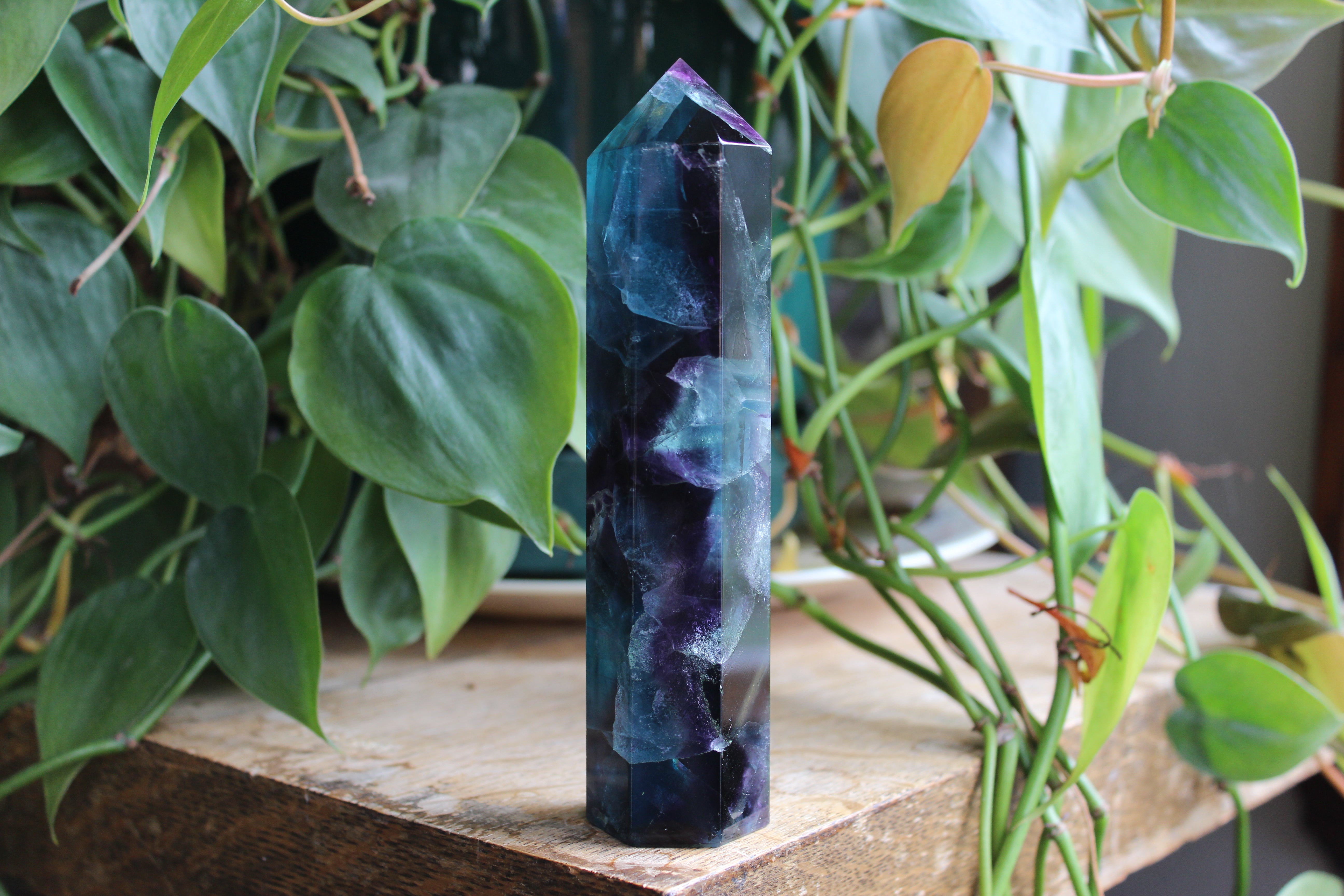 Rainbow fluorite tower 8, new