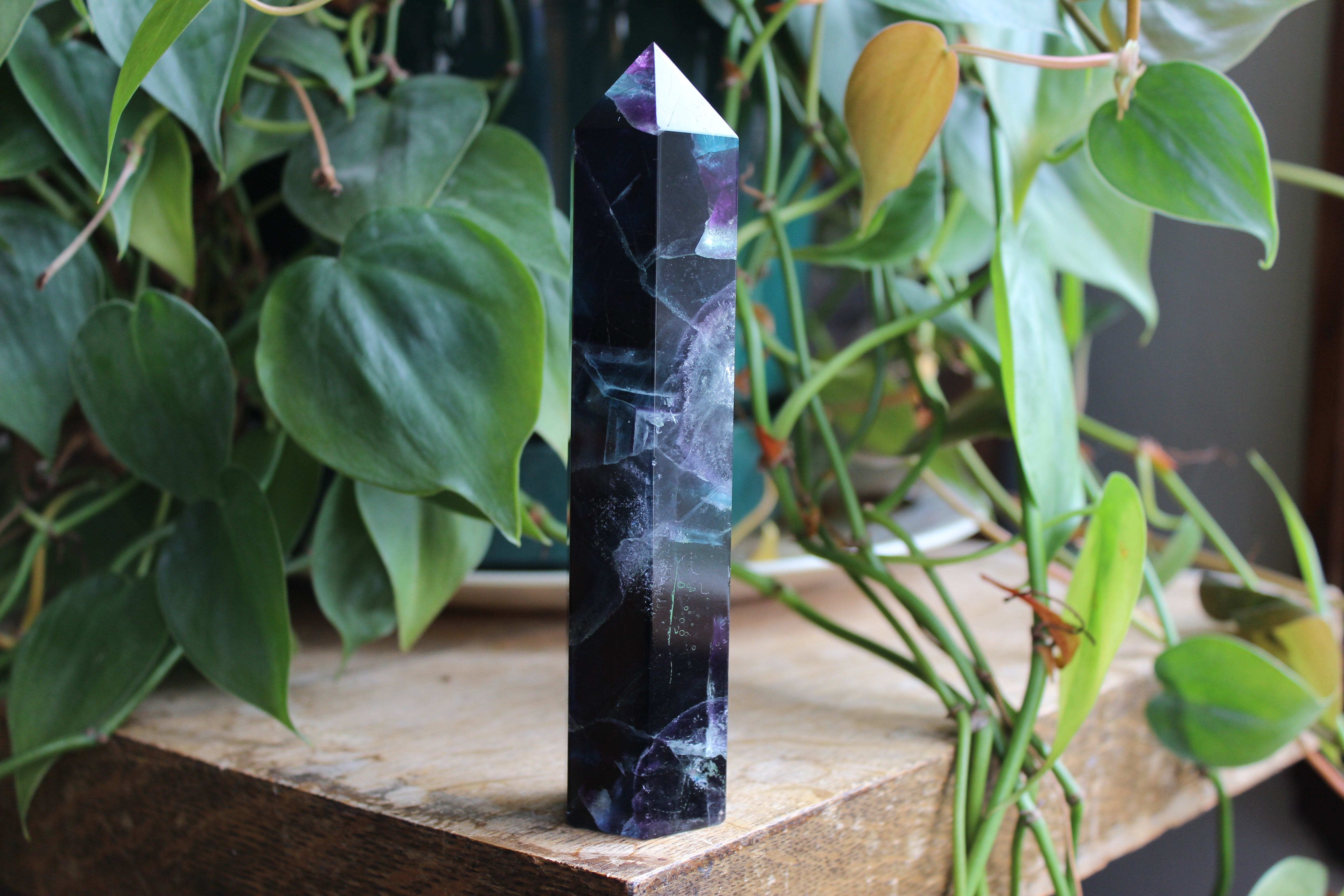 Rainbow fluorite tower 8, new